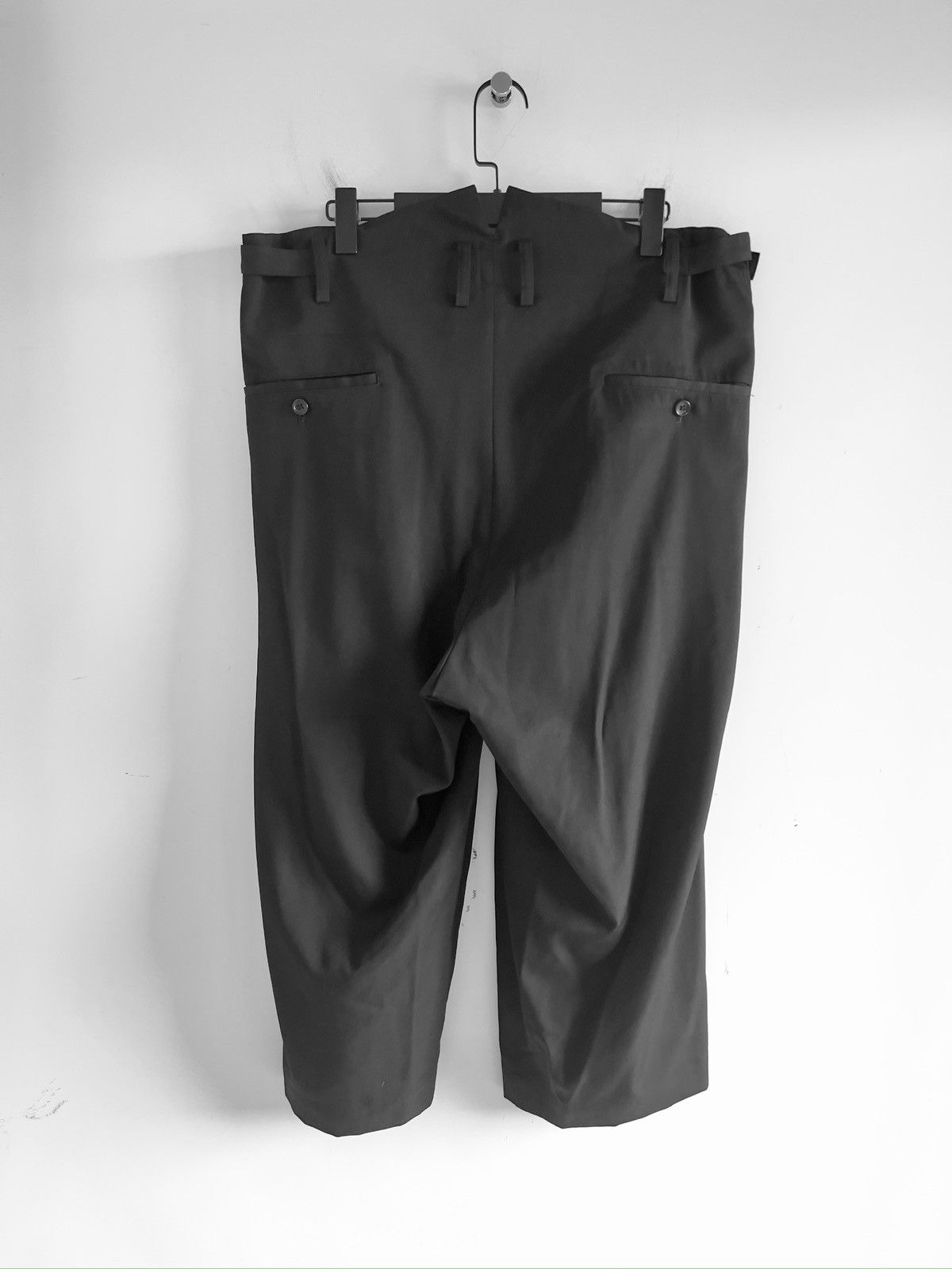 Yohji Yamamoto Yohji Yamamoto Pour Homme Wool Cropped Wide Suspender Pants Size US 30 / EU 46 - 2 Thumbnail