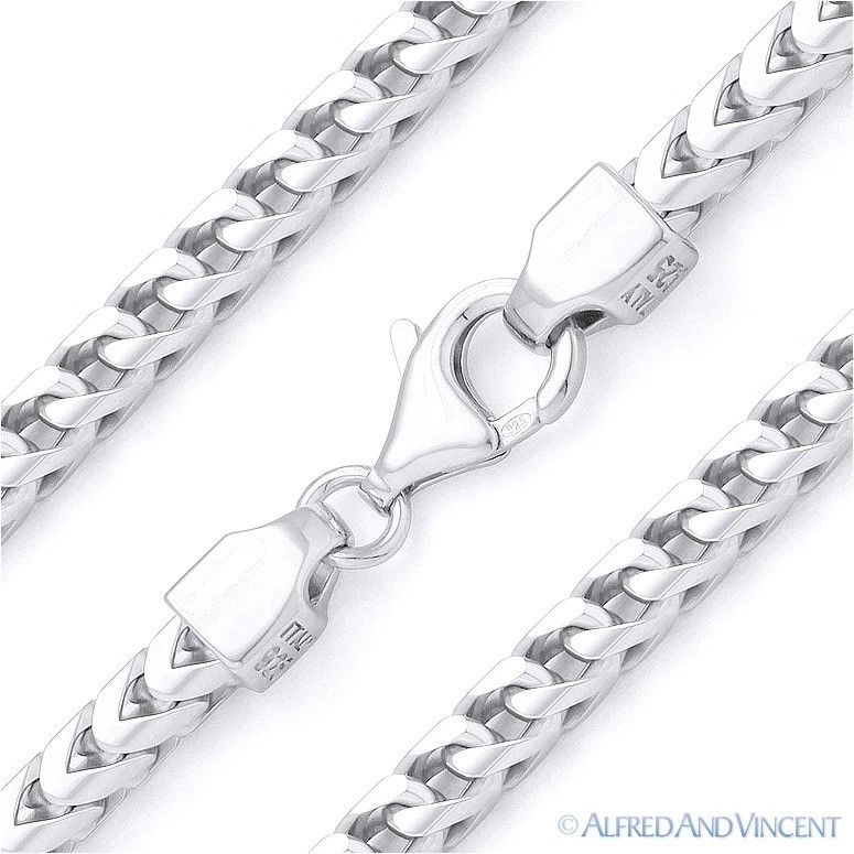 Other 5mm Arrow Link Franco Chain Bracelet in .925 Sterling Silver Size ONE SIZE - 1 Thumbnail