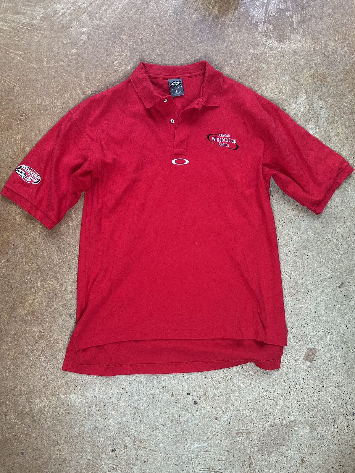 Oakley × Vintage Vintage Oakley Software Nascar Center O Polo Tee Size US L / EU 52-54 / 3 - 1 Thumbnail