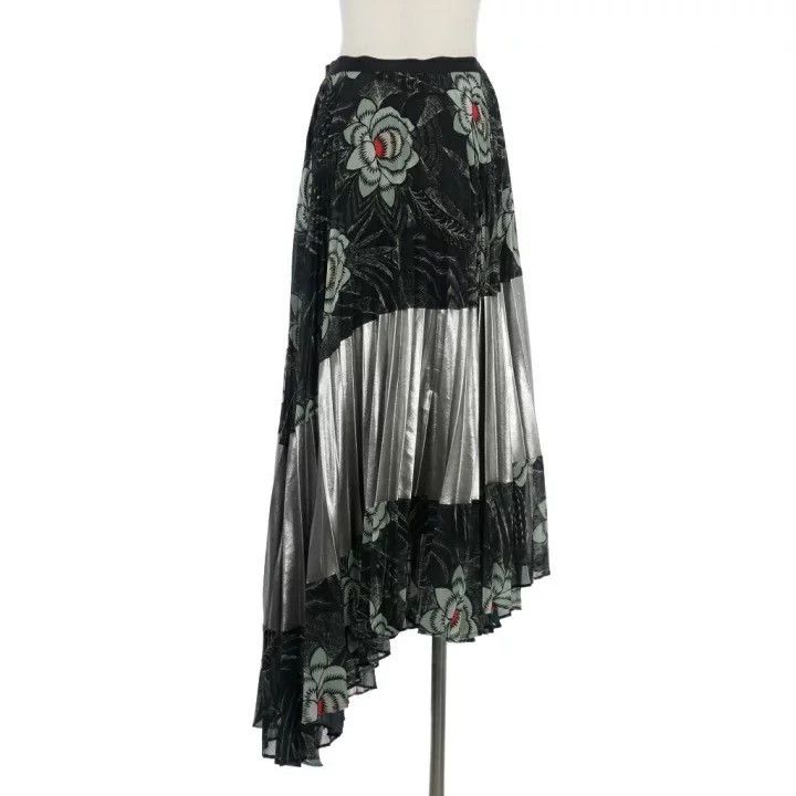 Dries Van Noten Dries Van Noten size:34 Black floral pleated skirt Size 33" - 4 Thumbnail