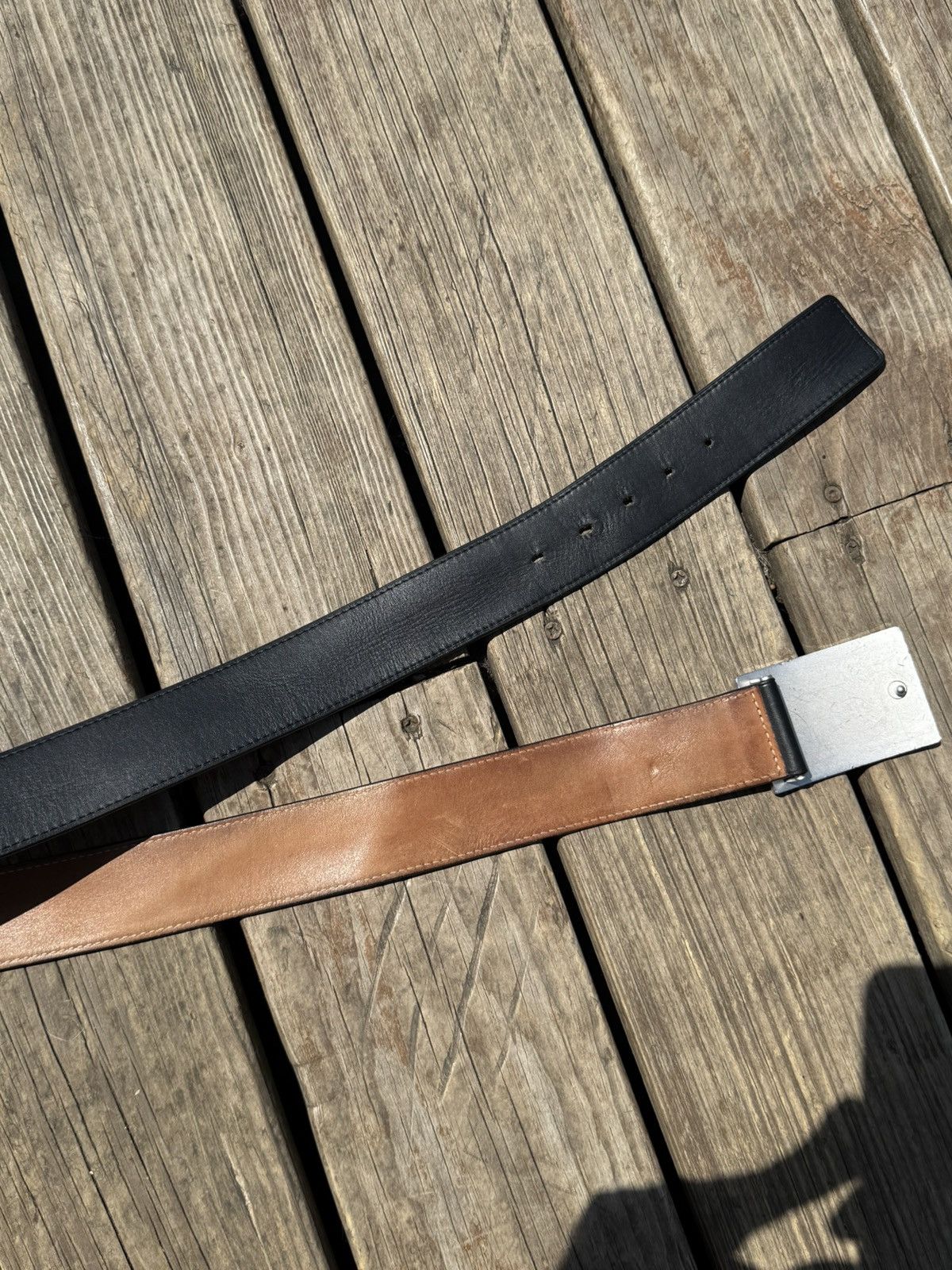 Louis Vuitton Louis Vuitton Traveling Requisites Leather Belt Black Size 36 - 6 Thumbnail