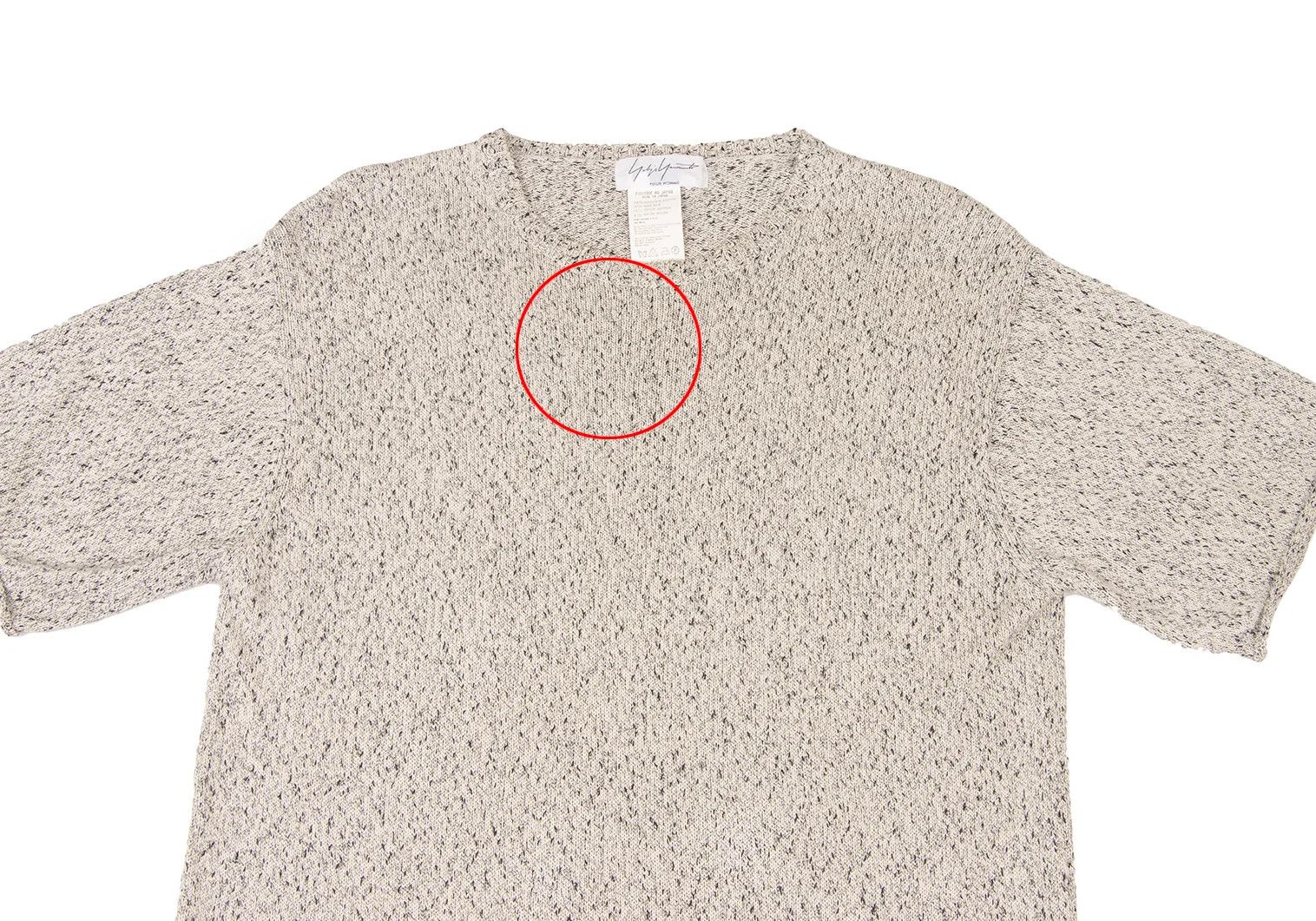 Yohji Yamamoto Yohji Yamamoto Silk Blend Marble Knit Beige Black Size US M / EU 48-50 / 2 - 2 Thumbnail
