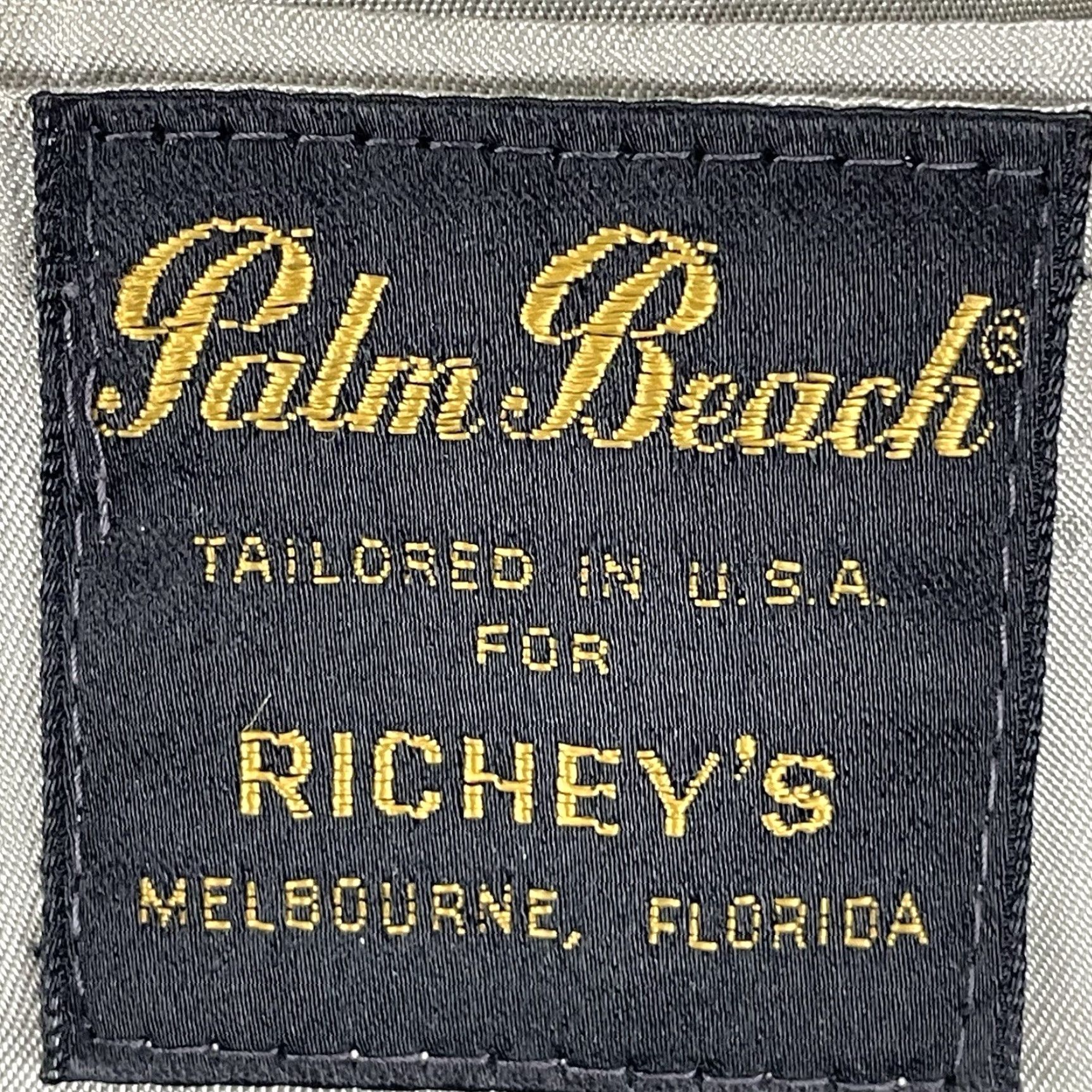 Vintage VINTAGE Palm Beach Blazer Herringbone 2 Button Vented USA Size 40 Size 40R - 3 Thumbnail