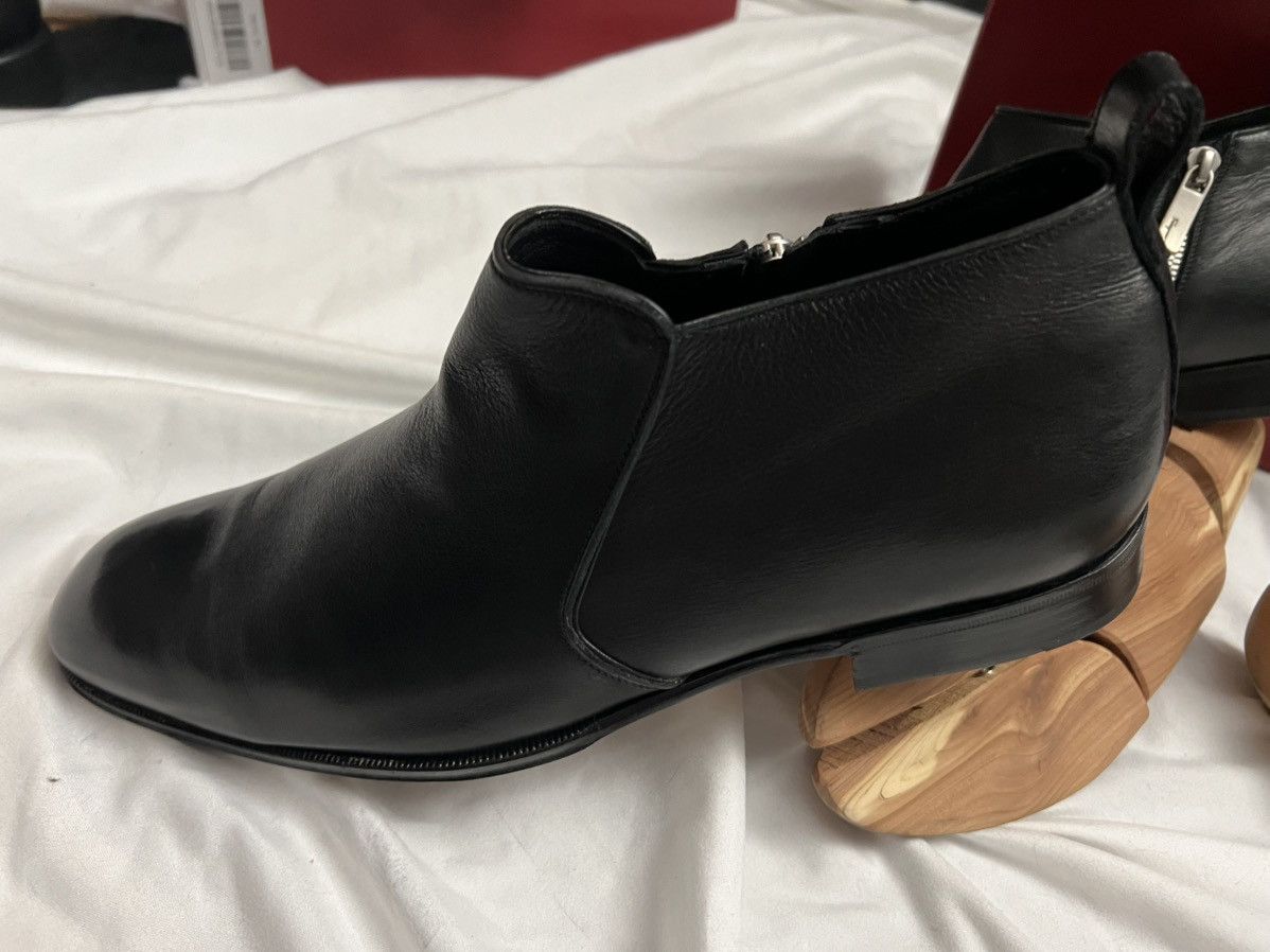 Salvatore Ferragamo LINK NERO CALF ALL LEATHER ANKLE BOOT Size US 10.5 / EU 43-44 - 12 Thumbnail