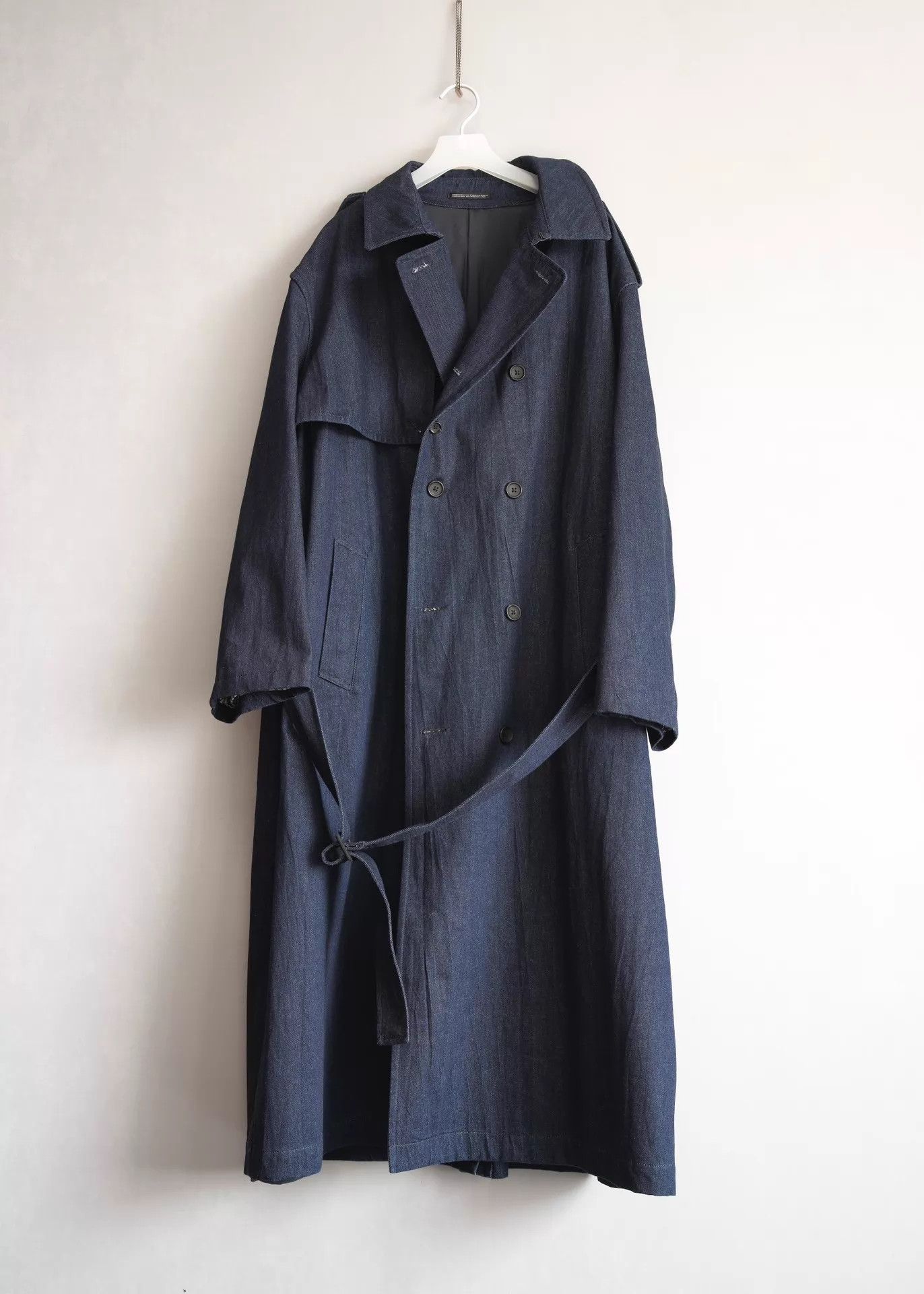 Yohji Yamamoto Yohji Yamamoto 23AW DB Asymmetric Military Trench Coat Size US L / EU 52-54 / 3 - 5 Thumbnail