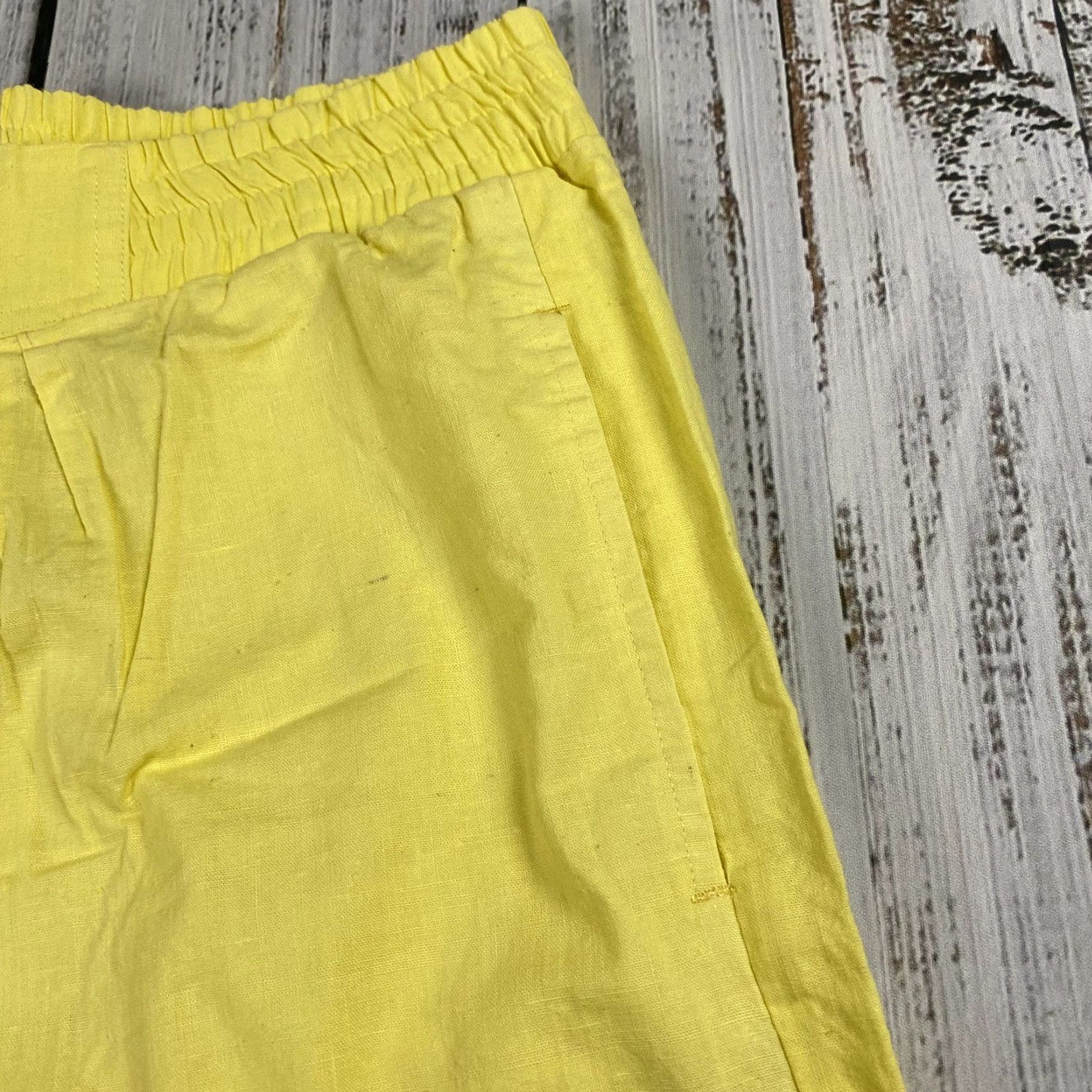 Vintage VINTAGE Francesca A Milano Lightweight Chino Pants Women L Banana Yellow Beach 80s Size 36" / US 14 / IT 50 - 4 Thumbnail