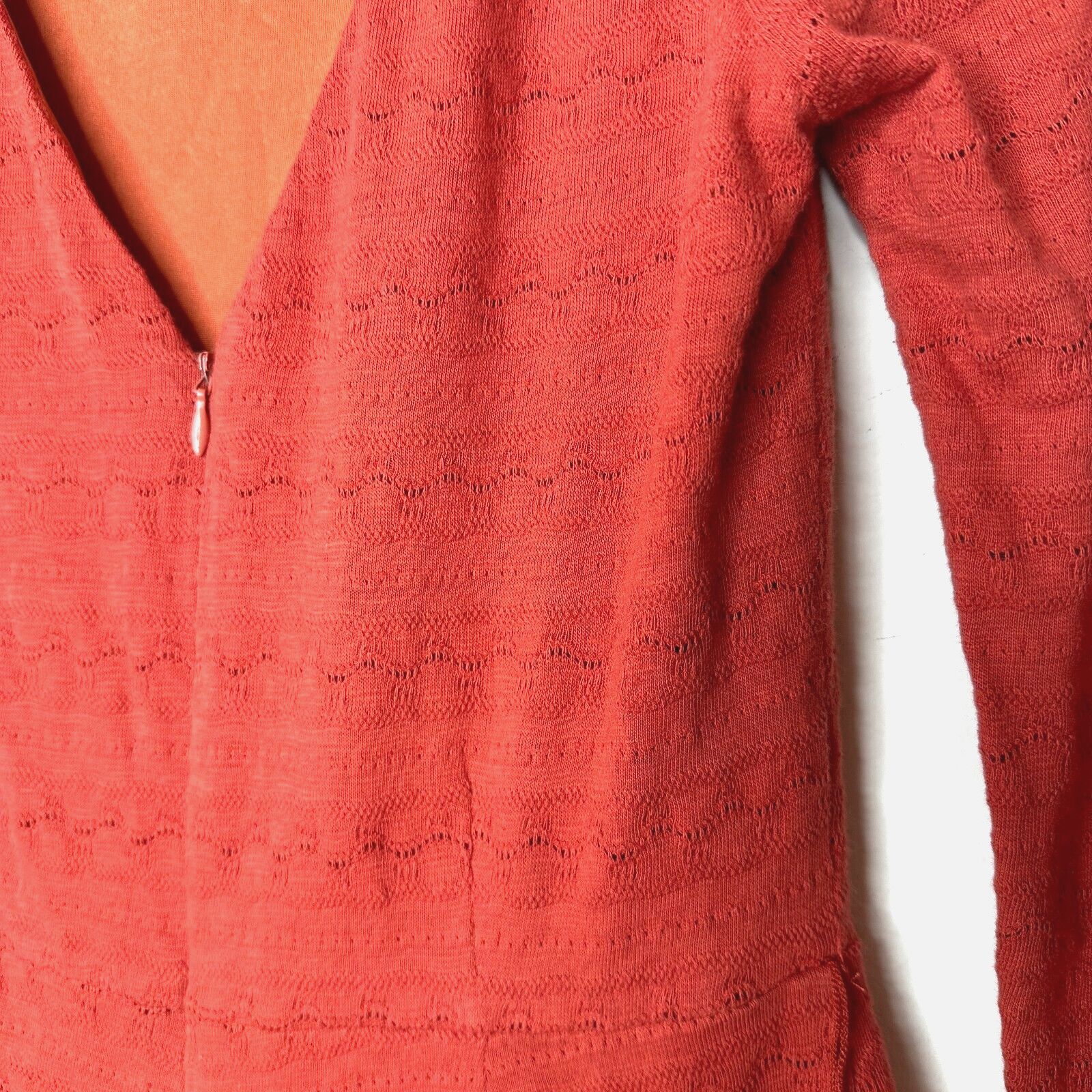 Other Ark & Co Salmon High Neck V Back Zip Embroidered Zip Romper Size 27" / US 4 / IT 40 - 6 Thumbnail