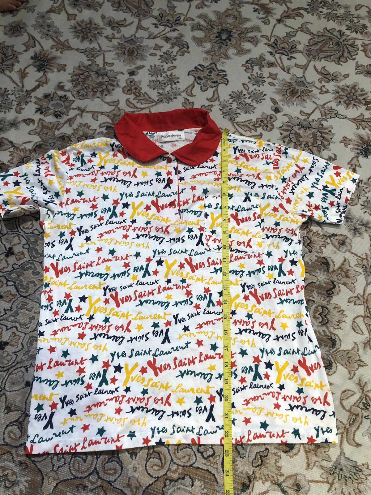 Yves Saint Laurent YVES SAINT LAUREN FULL PRINT POLO TEES Size US XS / EU 42 / 0 - 12 Thumbnail