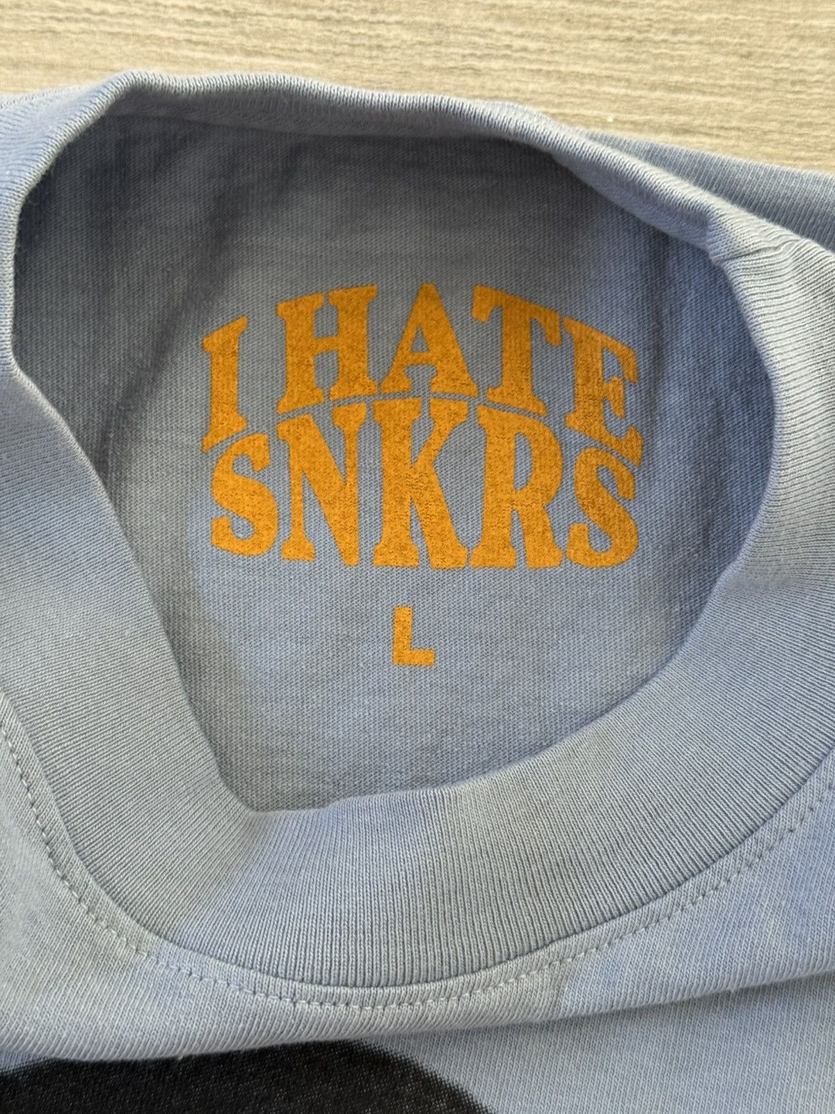 Other I HATE SNKRS Jordan Gold Mouth Clear Blue Tee Size L Large Size US L / EU 52-54 / 3 - 4 Thumbnail