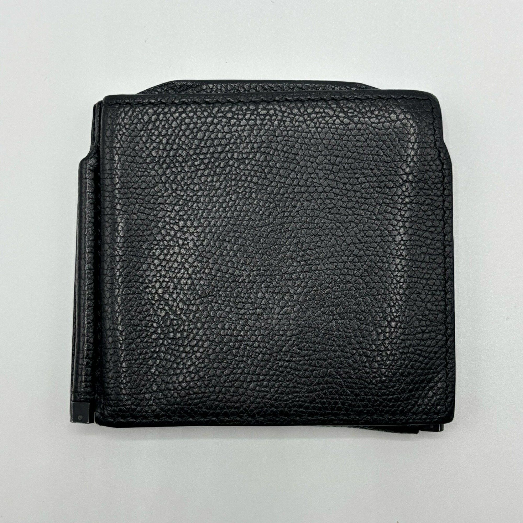 Valextra Valextra Wallet Double Money Clip Leather Black Coin Purse Billfold Size ONE SIZE - 1 Thumbnail