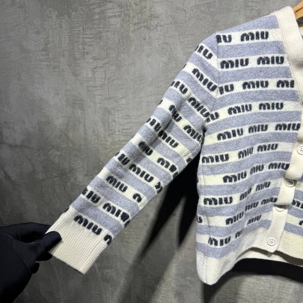 Miu Miu Miu Miu Logo Cardigan Size XS / US 0-2 / IT 36-38 - 3 Thumbnail