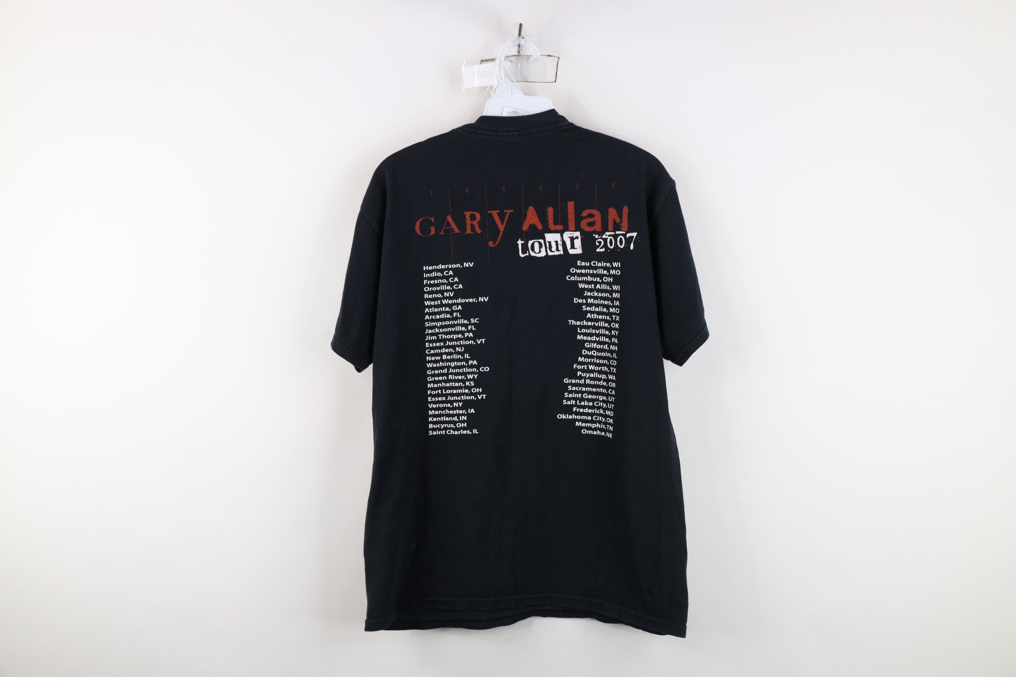 Vintage Vintage Y2K 2007 Tour Gary Allan Band T-Shirt Black Size US M / EU 48-50 / 2 - 14 Thumbnail