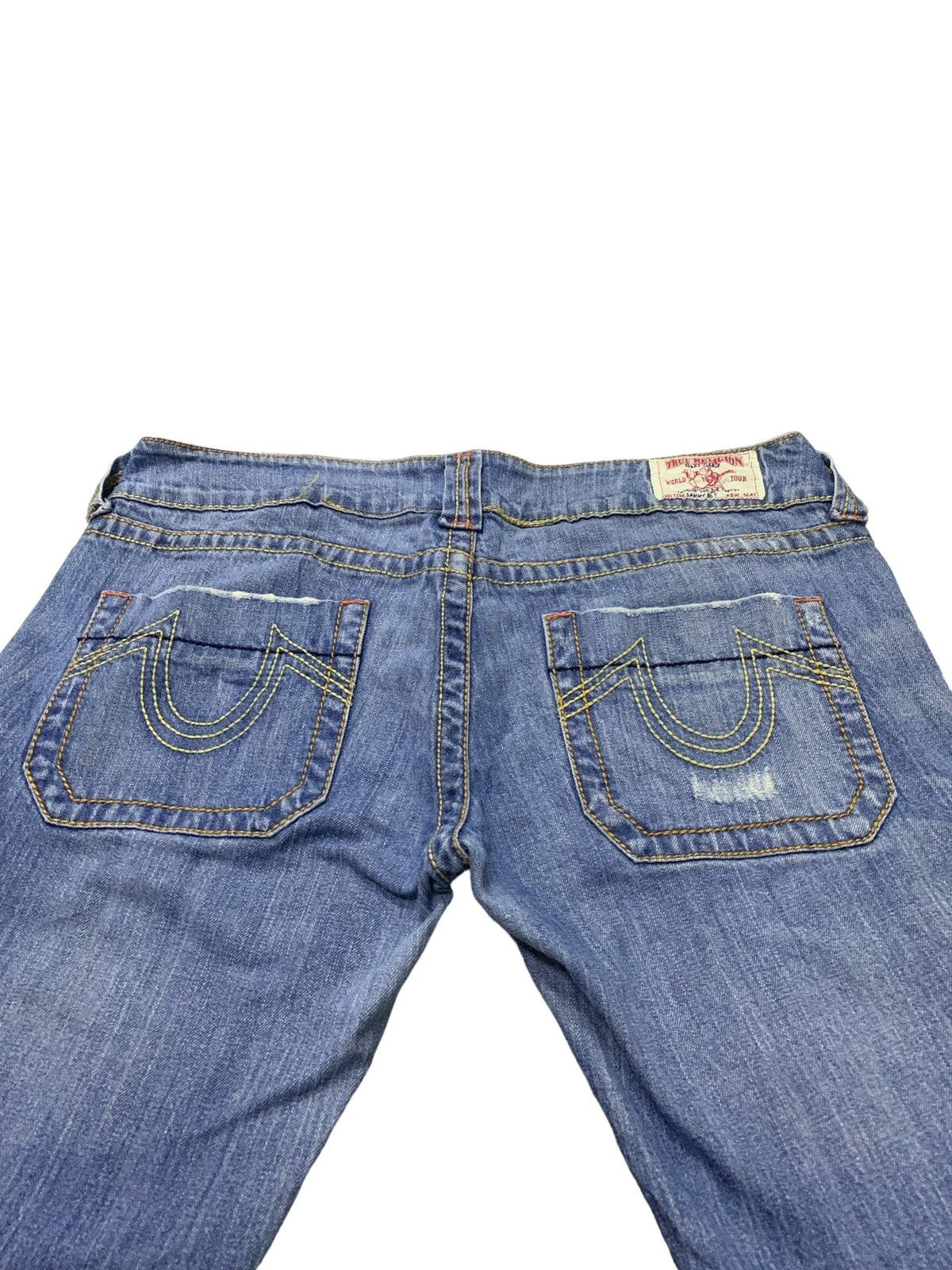 Affliction × True Religion True Religion Sammy Big T Distressed Flare Denim Pants Size US 30 / EU 46 - 12 Thumbnail