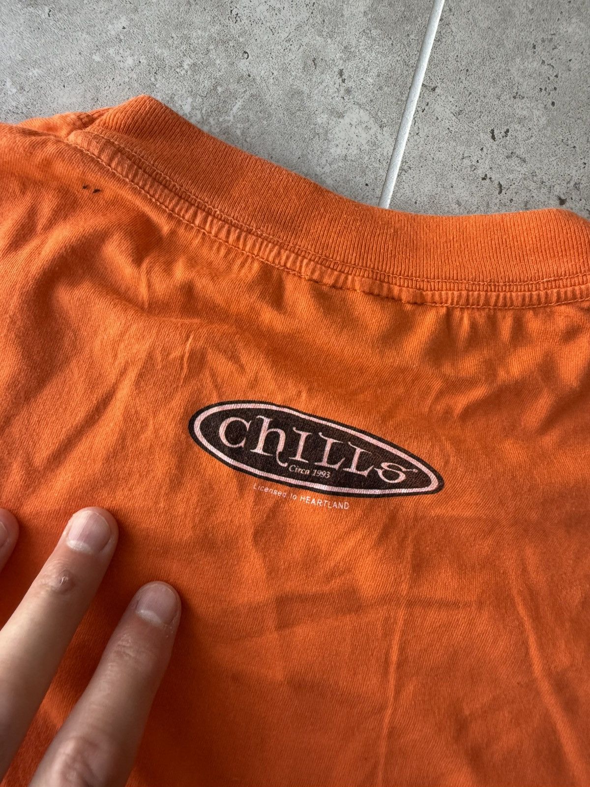Vintage Rare Vintage 1993 Chills wear t shirt Size US L / EU 52-54 / 3 - 4 Thumbnail