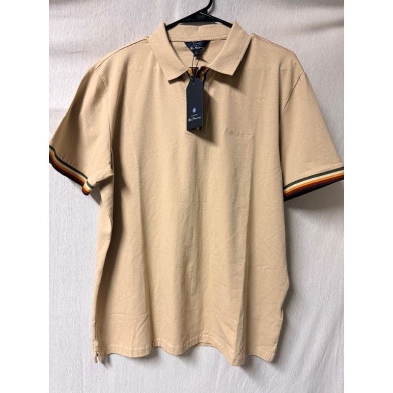 Ben Sherman Ben Sherman Polo Shirt Mens Size L Beige Signature Fit New Size US L / EU 52-54 / 3 - 1 Thumbnail