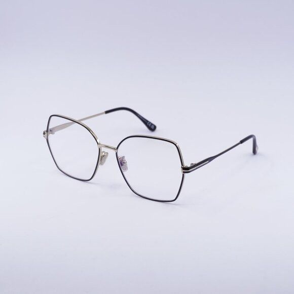 Tom Ford Tom Ford FT5876-B 032 Eyeglasses Pale Gold/Black 56mm Frame Size ONE SIZE - 8 Thumbnail