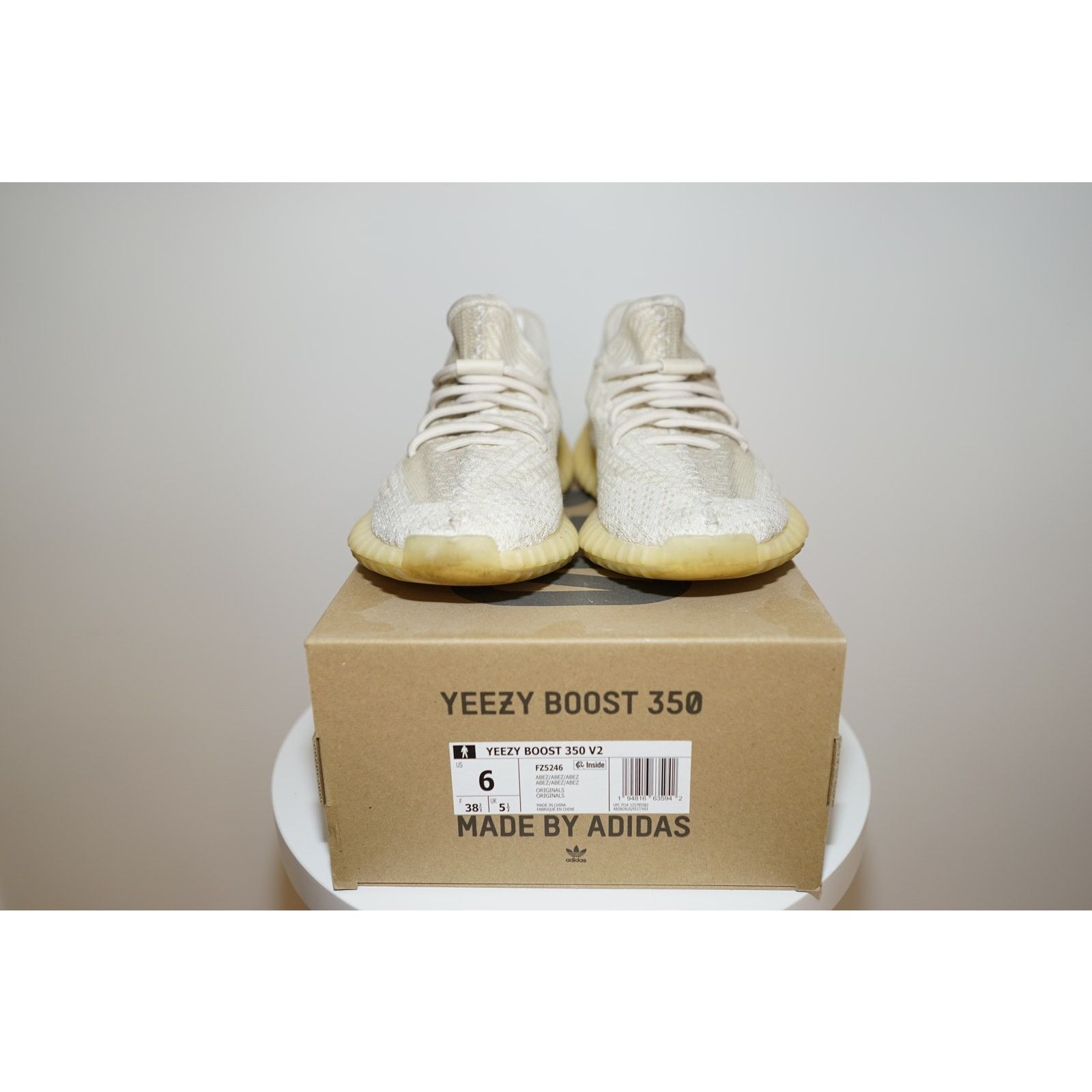 Adidas Yeezy Boost 350 V2 Natural US FZ5246 Authentic Used