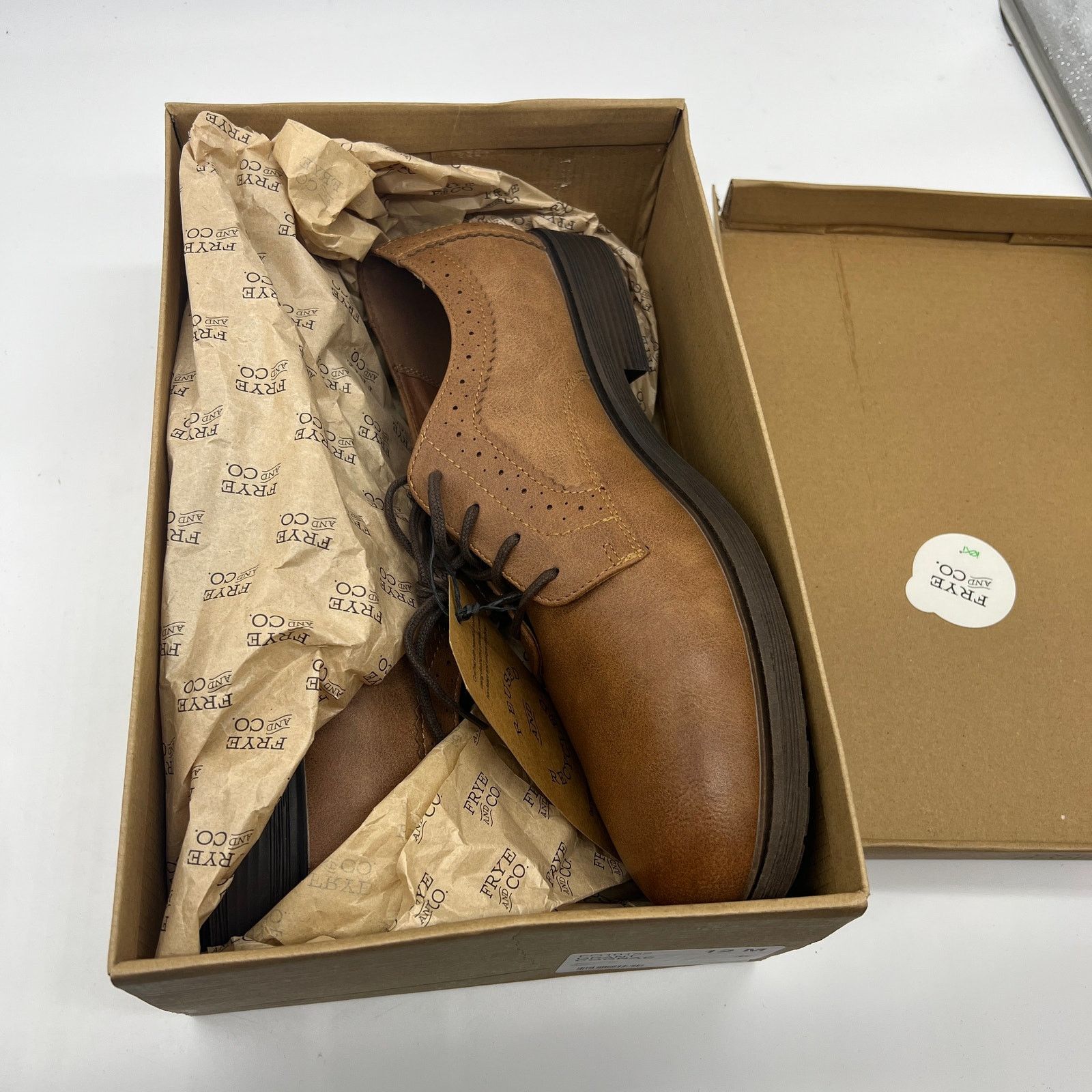 Other Frye and Co. Mens Grant Cognac Oxford Shoes Brown Size US 12 / EU 45 - 3 Thumbnail