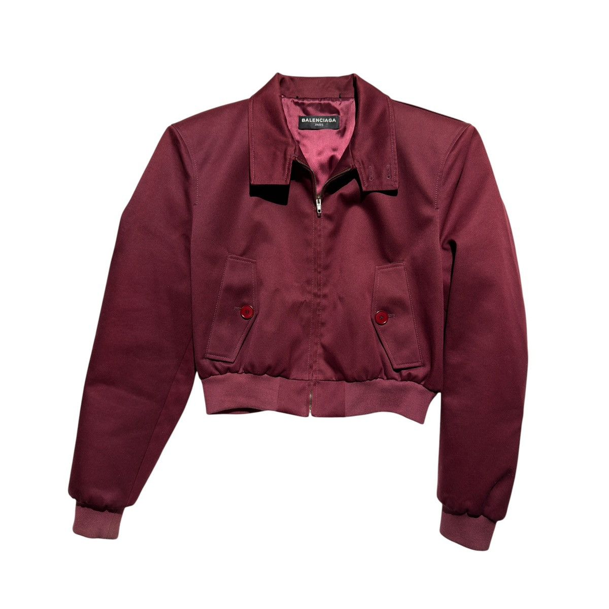 Balenciaga SS17 RUNWAY PADDED SHOULDERS CROPPED BOXY MA1 BOMBER