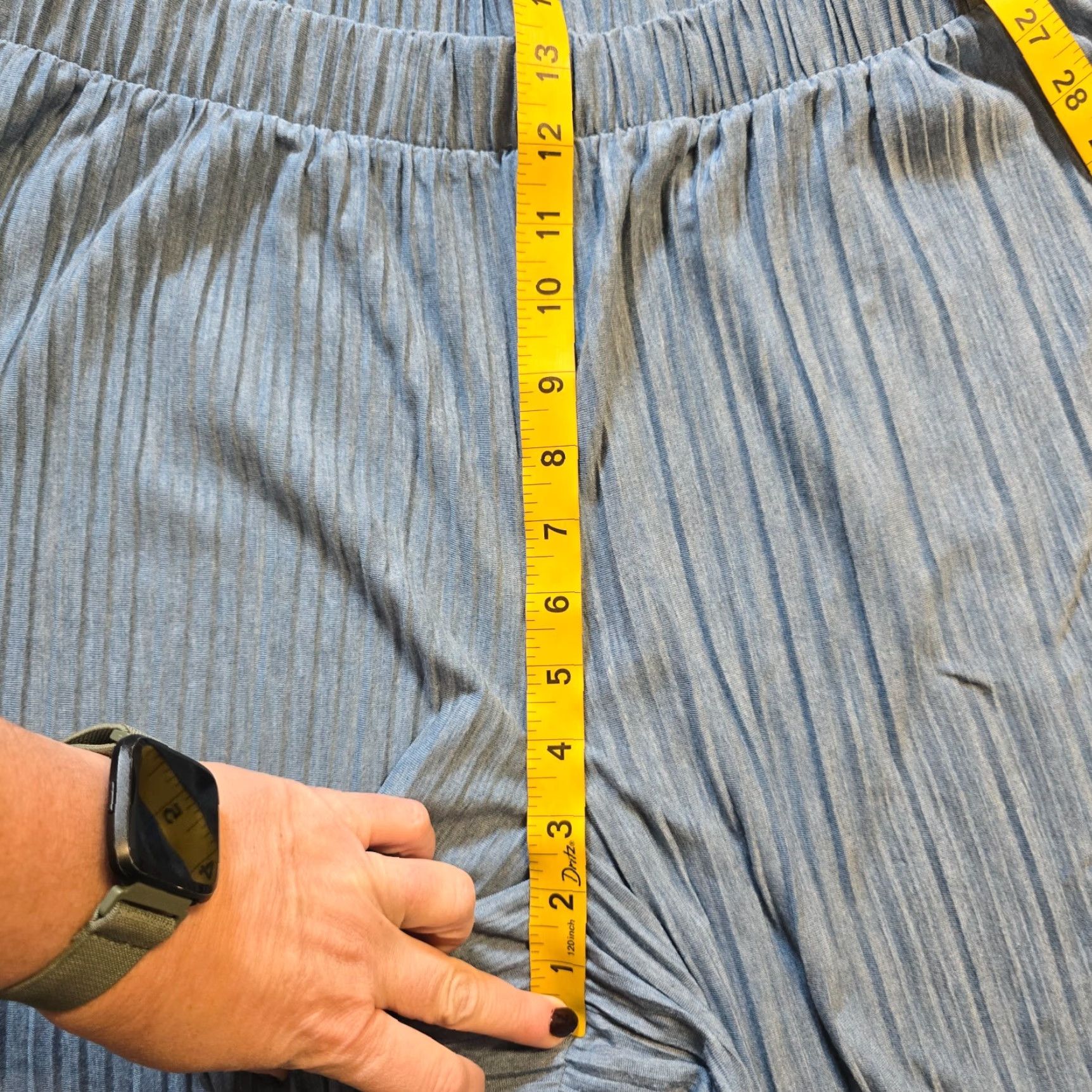 J. Jill J Jill Pants Womens Large Blue Pleated Pull On Wide-Leg Comfort Casual Lounge Shirt? Size 36" / US 14 / IT 50 - 5 Thumbnail