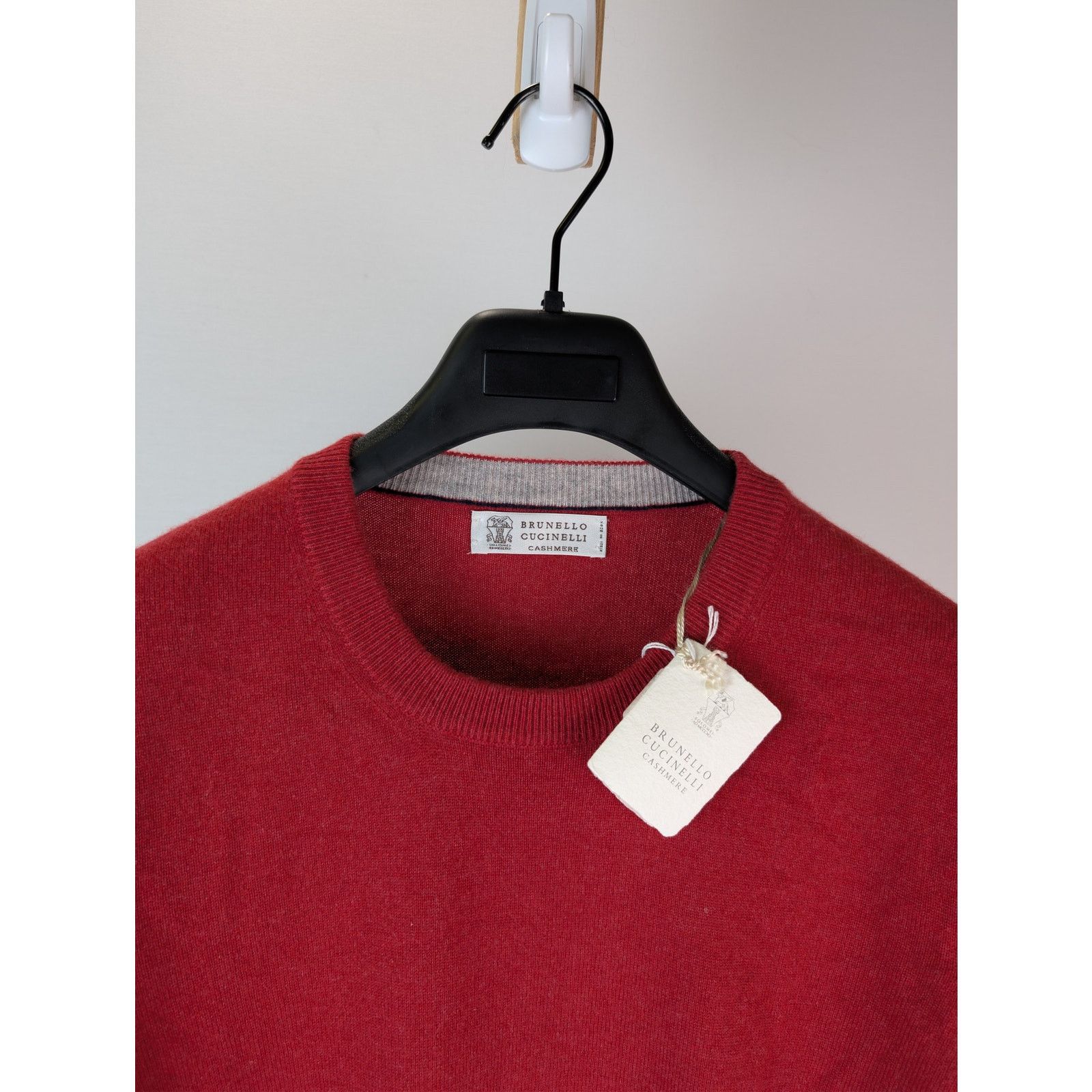 Brunello Cucinelli o1rshd1 CC20 Cashmere Crewneck Sweater in Red Size US M / EU 48-50 / 2 - 8 Thumbnail