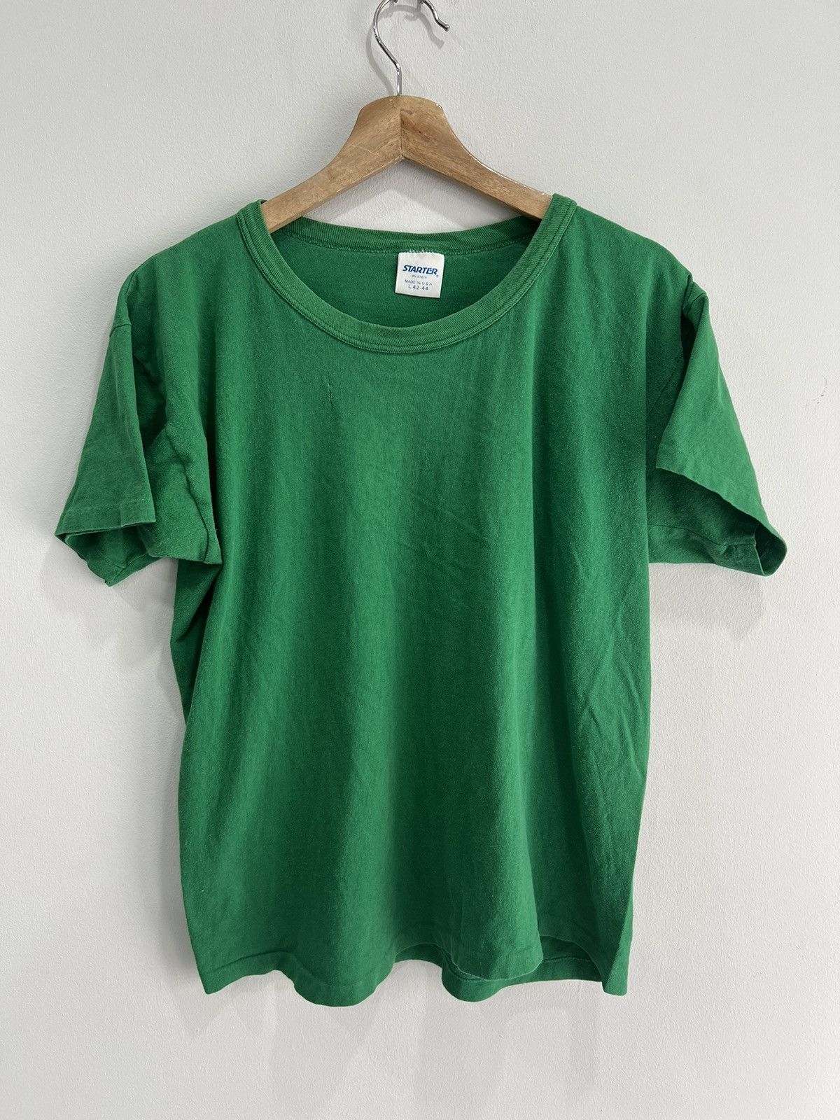 Starter Vintage 90s Starter Blank Tee Shirt Size US L / EU 52-54 / 3 - 1 Thumbnail