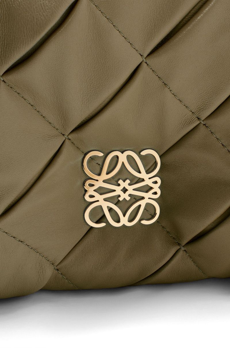 Loewe o1in1g0426 Size: OS/ Goya Puffer Bag in Dark Khaki Green Size ONE SIZE - 8 Thumbnail