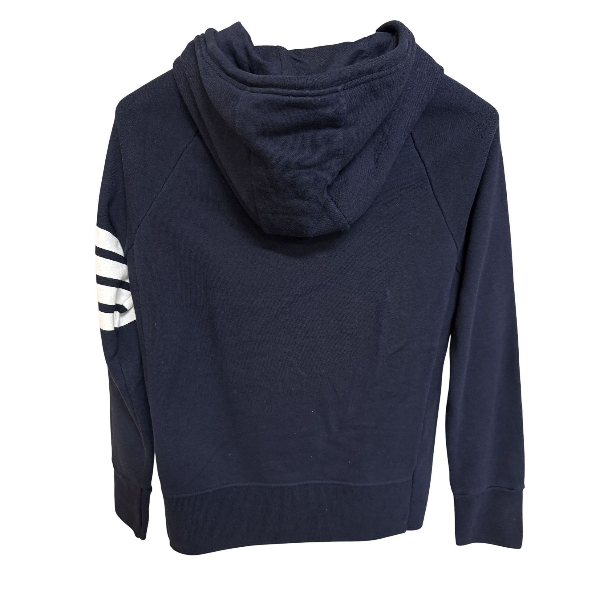 Thom Browne Thom Browne Navy Hoodie With White Stripes Size 3 100% Size M / US 6-8 / IT 42-44 - 2 Thumbnail