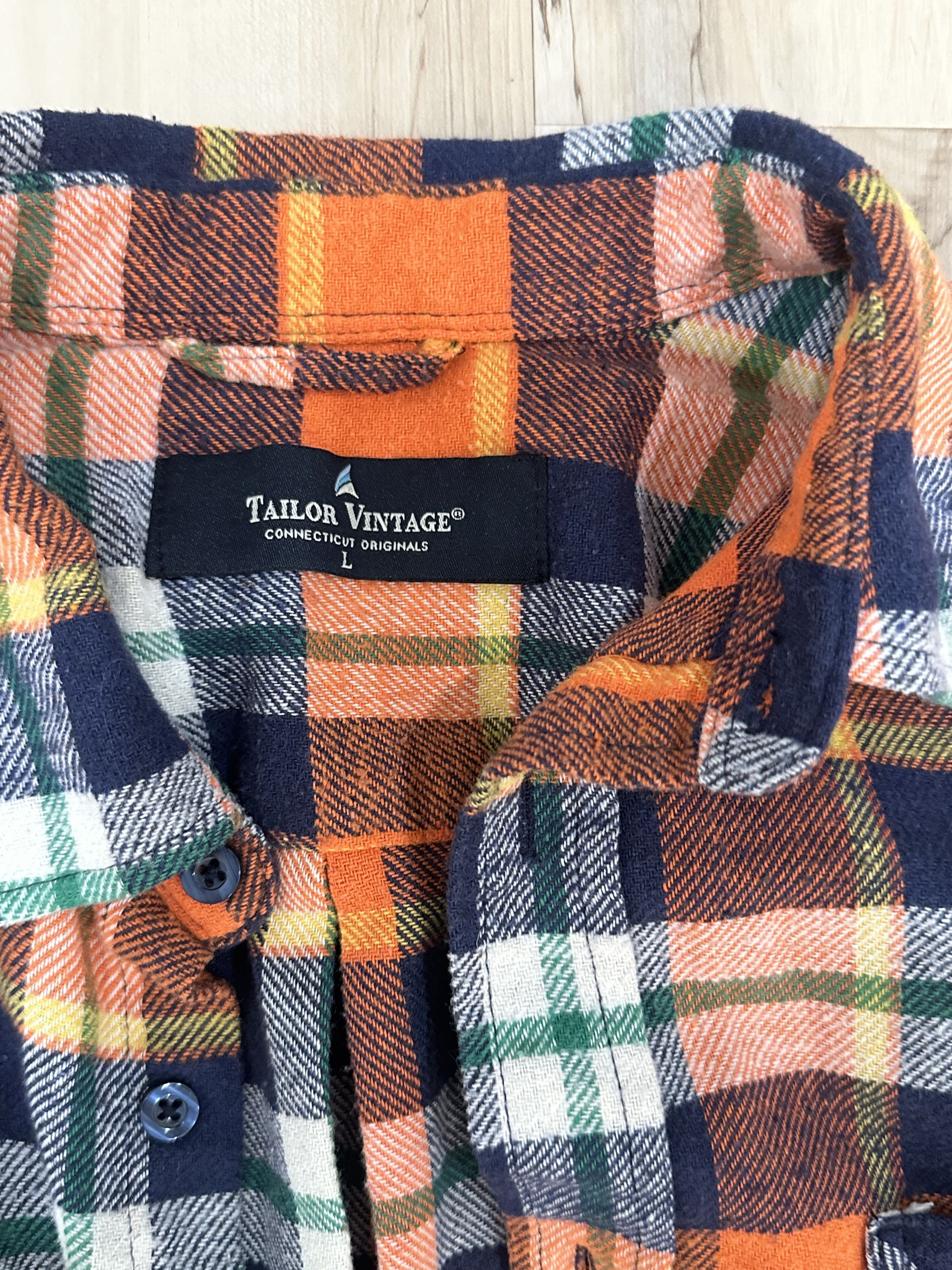 Vintage Tailor Vintage Orange Flannel Size L Classic Fall Essential Size US L / EU 52-54 / 3 - 6 Thumbnail