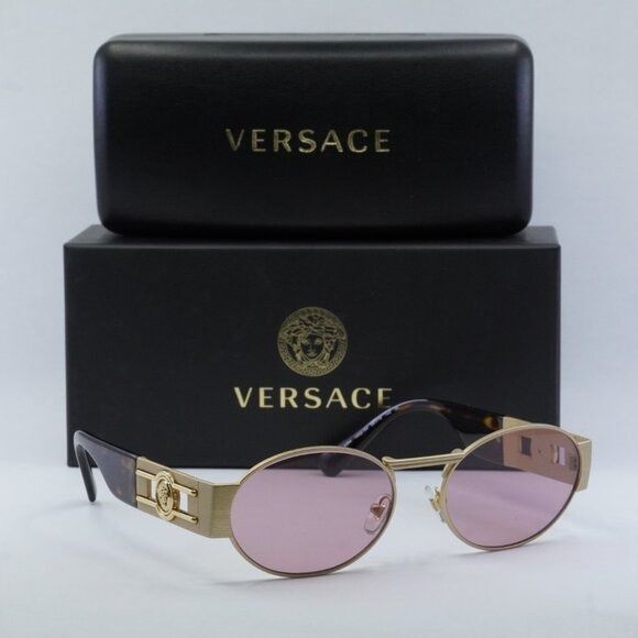 image of New Versace Ve2264 100284 Sunglasses in Gold, Women's