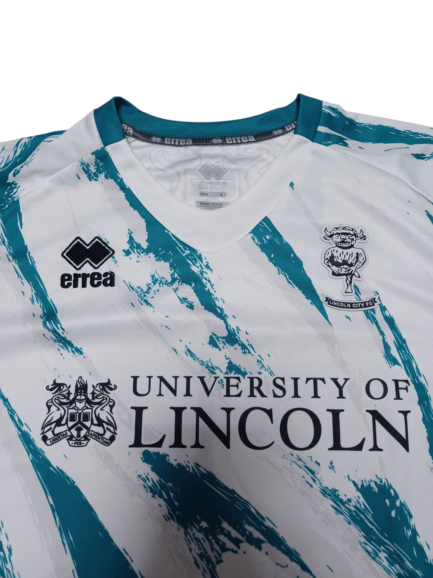 Errea LINCOLN CITY ERREA 2022/2023 FIRE SOCCER JERSEY Size US L / EU 52-54 / 3 - 2 Thumbnail