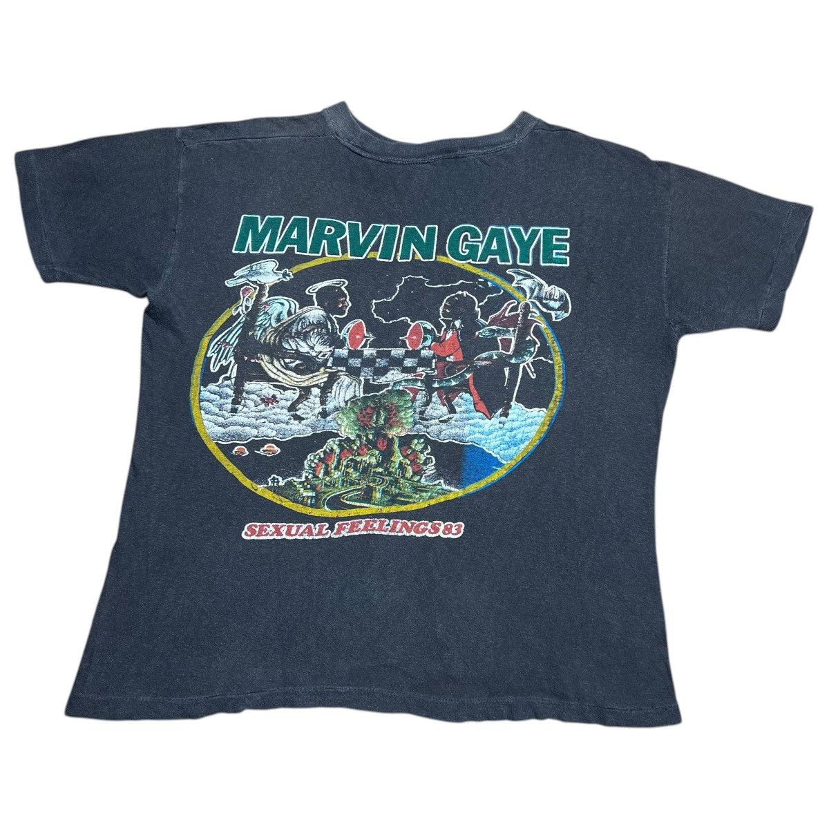 Rap Tees Vtg 1983 Marvin Gaye Sexual Feelings Sold Out Show T-Shirt Size US L / EU 52-54 / 3 - 2 Thumbnail