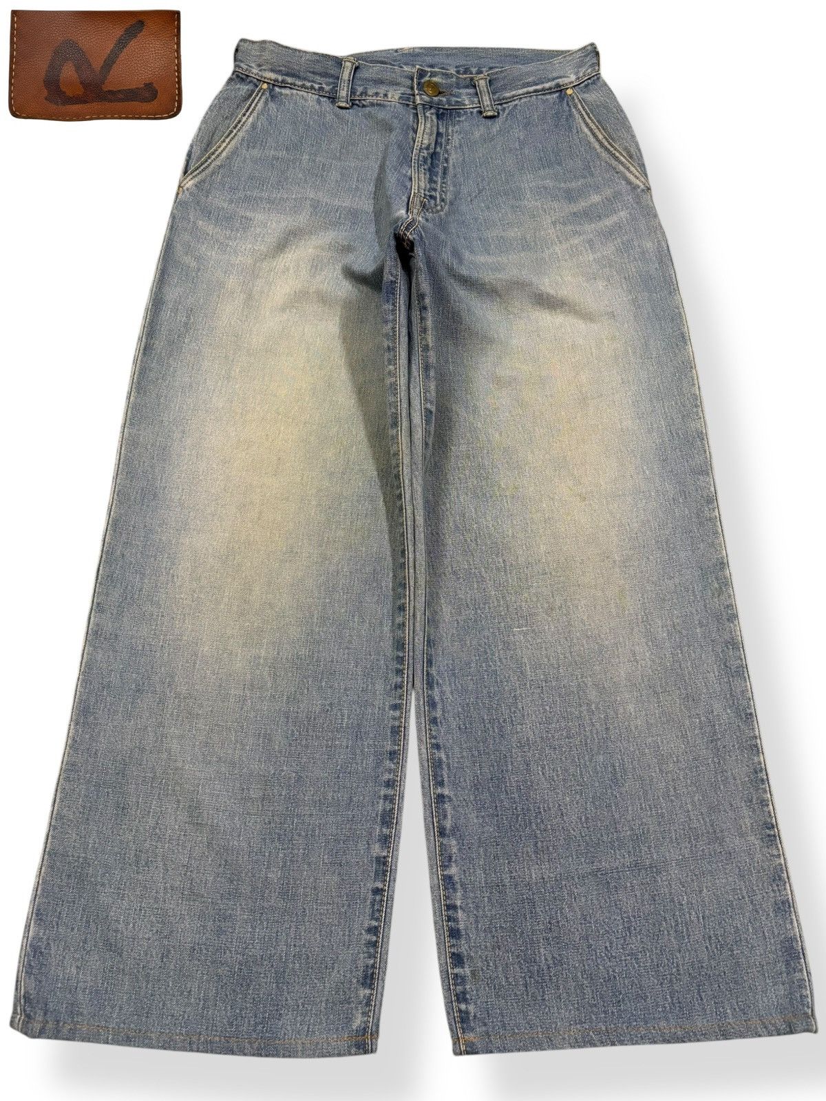 Vintage Japanese Brand 45rpm Blue Wash Baggy Jeans