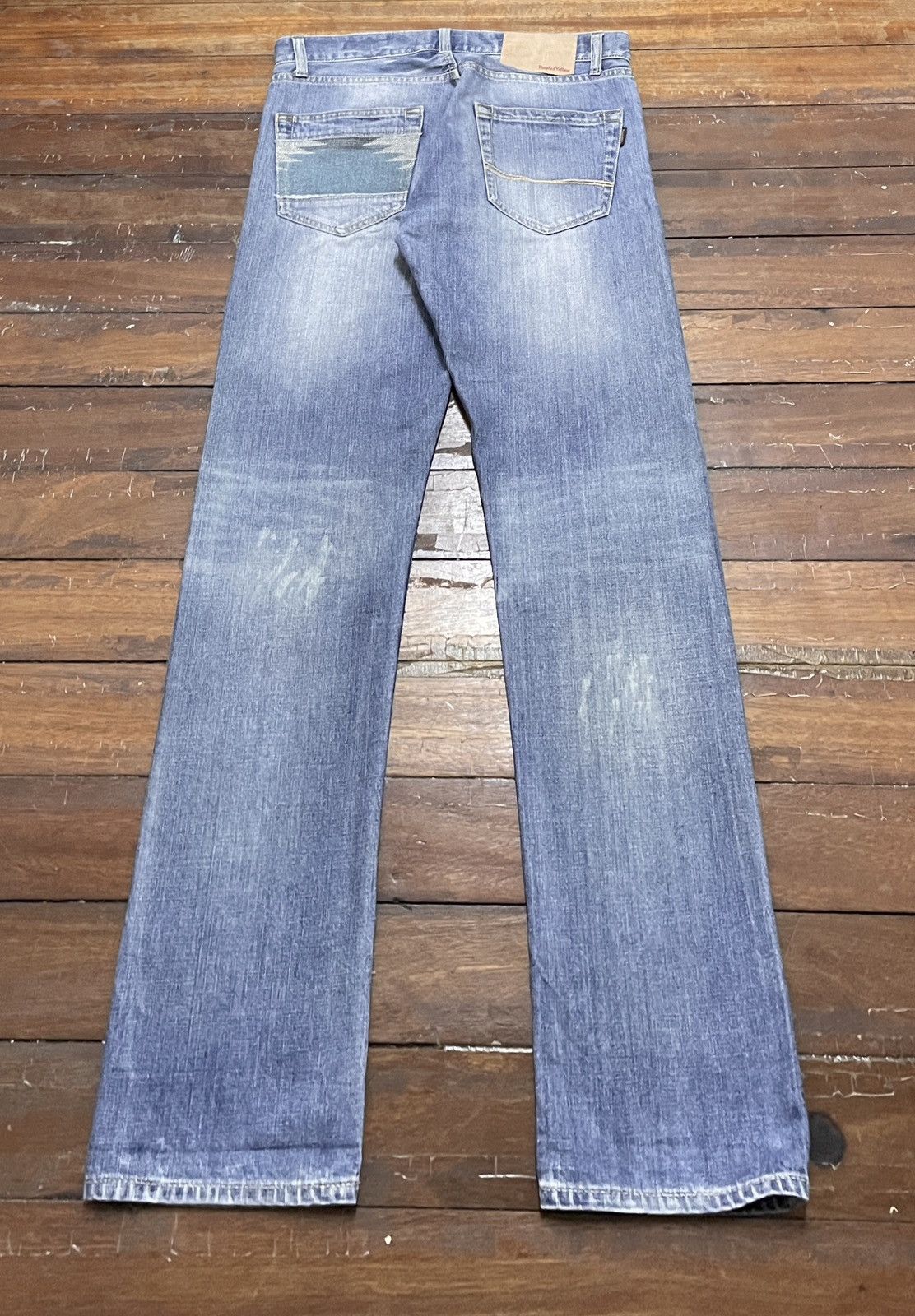 Japanese Brand × Vintage Rare Vintage Japanese Brand Purple & Yellow Jeans 2000s Size US 34 / EU 50 - 2 Thumbnail
