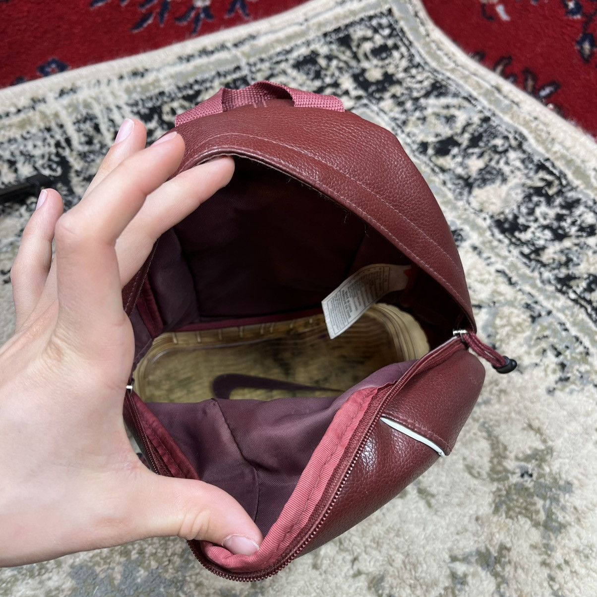 Nike Nike Vintage Mini Backpack Burgundy Wine Sneaker Sole Bottom Size ONE SIZE - 12 Thumbnail