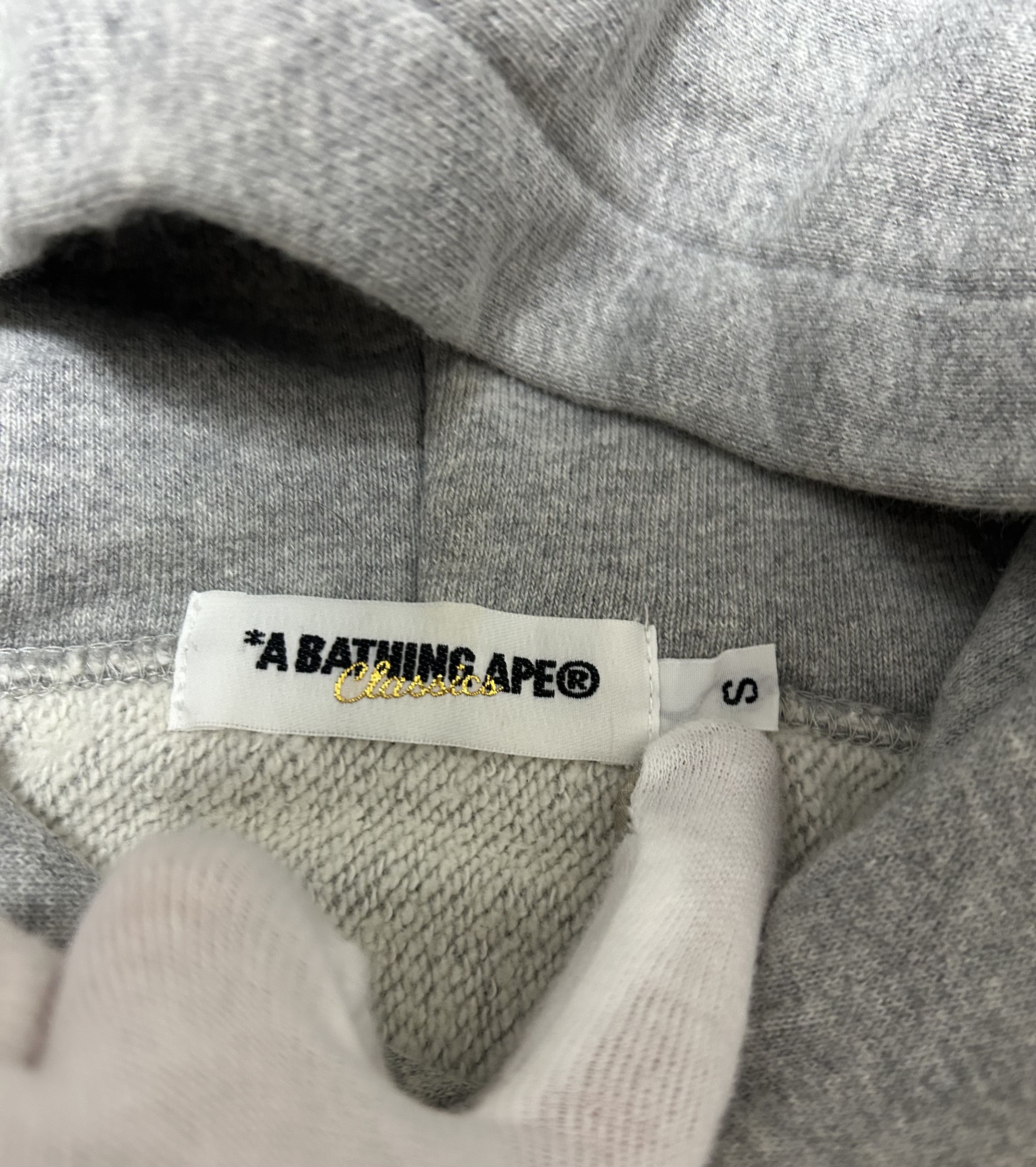 Bape Bape Gray Fire College Logo Flame Pullover Hoodie Size US S / EU 44-46 / 1 - 12 Thumbnail