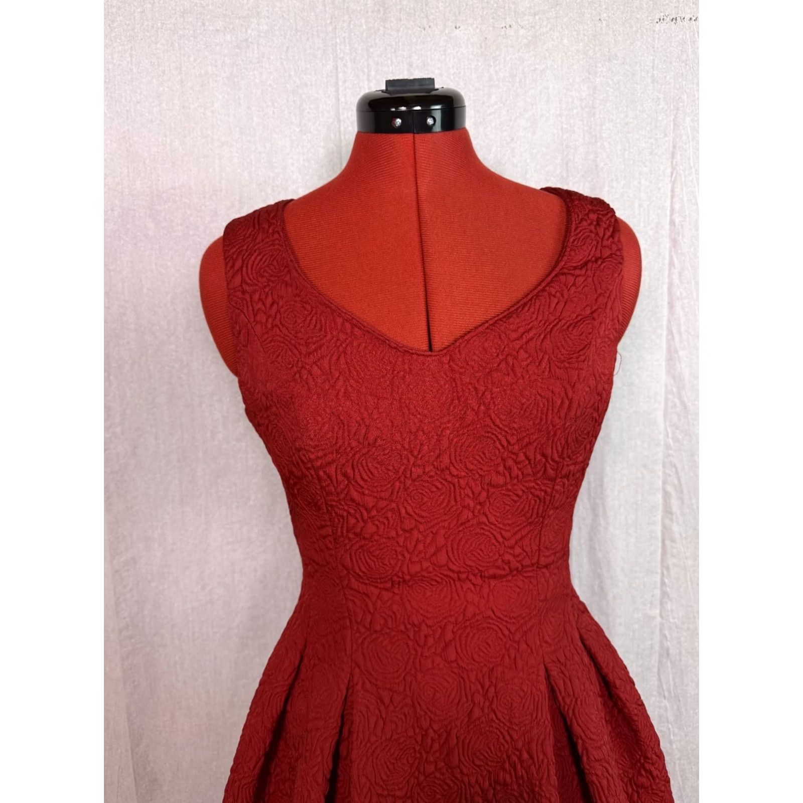 Vintage VINTAGE ORSAY Dress Womens Mini Red Floral Fit And Flare Size 36 EU Size S / US 4 / IT 40 - 2 Thumbnail