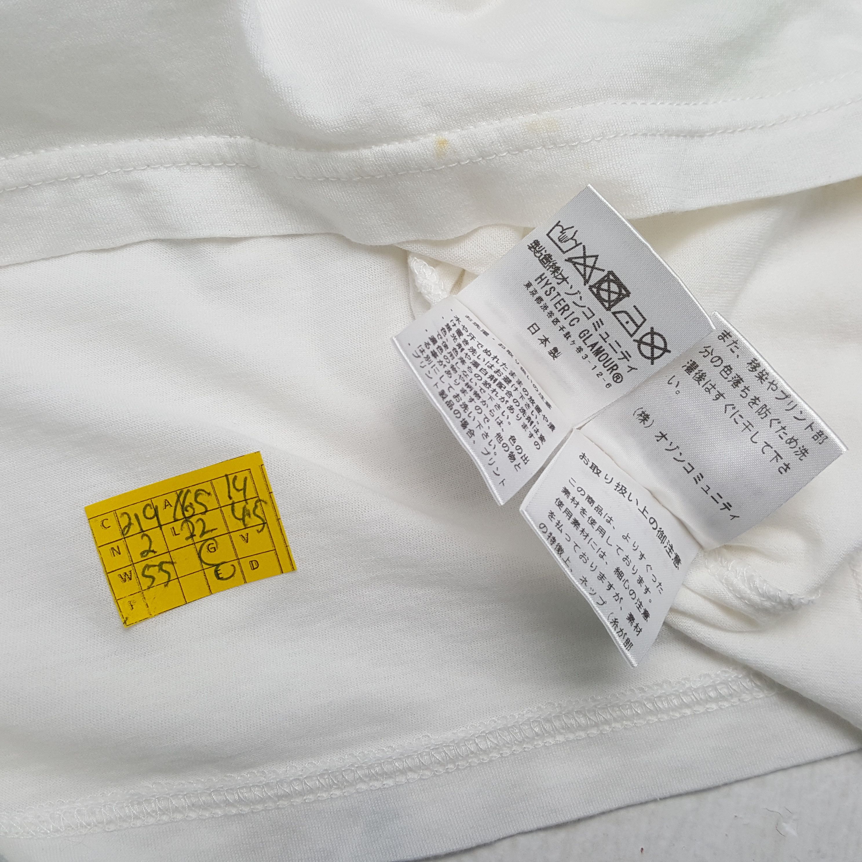 Hysteric Glamour × Japanese Brand × Vintage Vintage HYSTERIC GLAMOUR Japanese Fashion Brand T-Shirts Size XS / US 0-2 / IT 36-38 - 4 Thumbnail