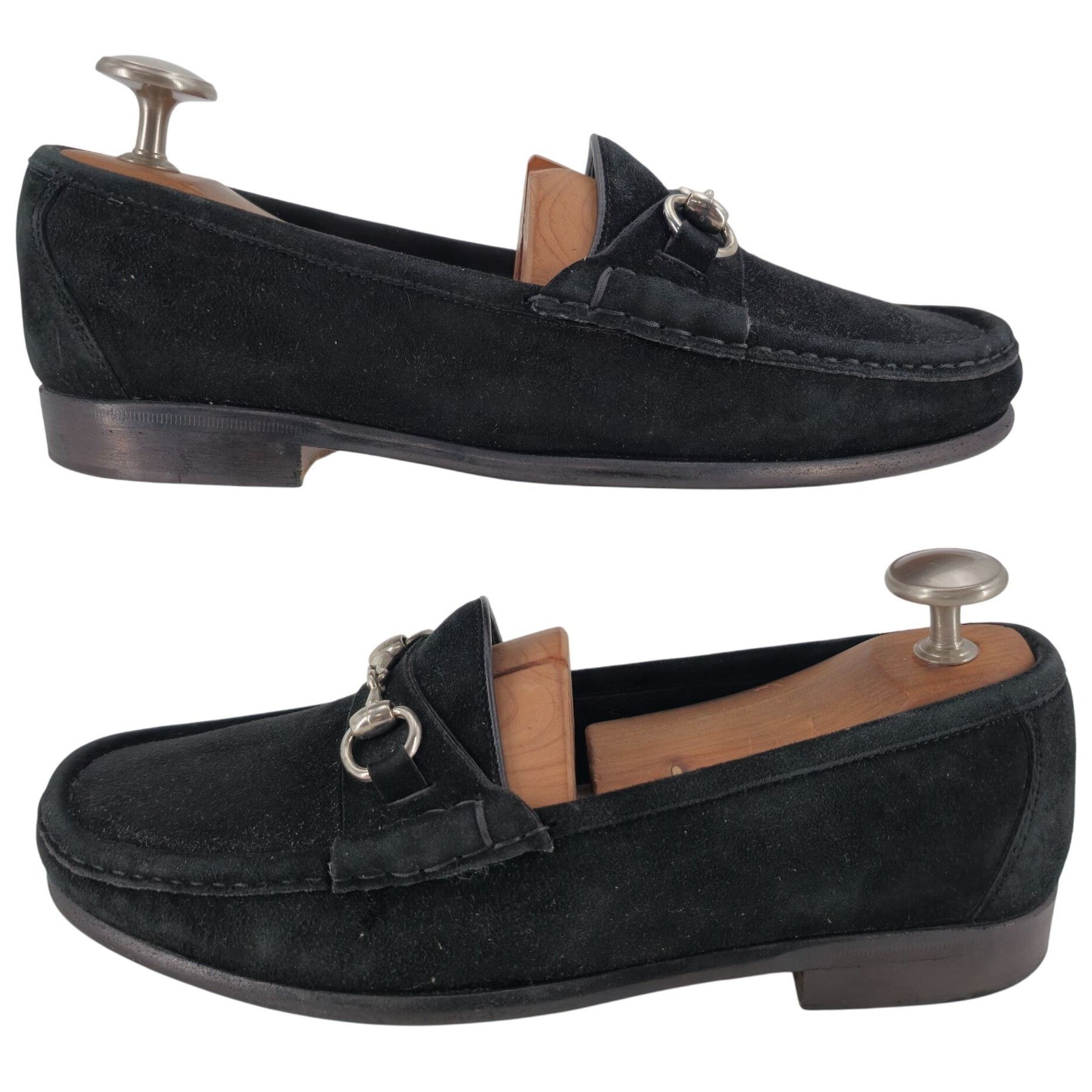 Bragano × Cole Haan Vintage Bragano Cole Haan Italy Men 8.5 Black Suede Horsebit Size US 8.5 / EU 41-42 - 4 Thumbnail