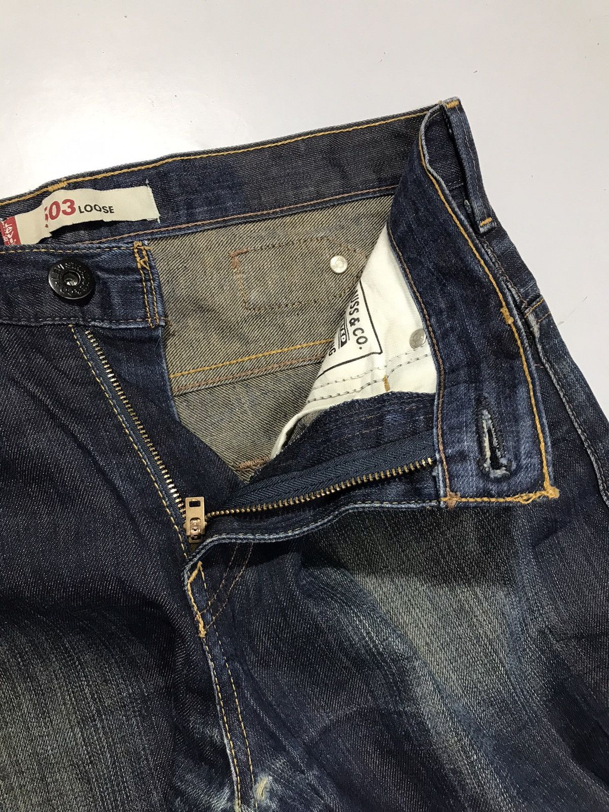 Levi's Vintage Levi’s 503 buckle belt denim Size US 32 / EU 48 - 7 Thumbnail