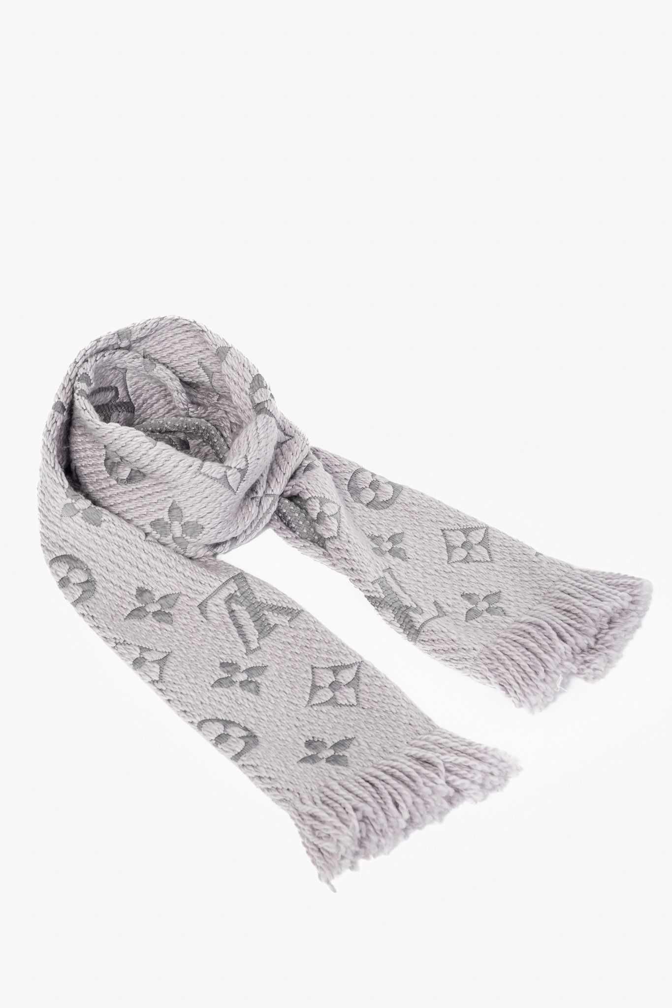 Louis Vuitton Louis Vuitton Logomania Wool Monogram Fringe Scarf Size ONE SIZE - 1 Thumbnail