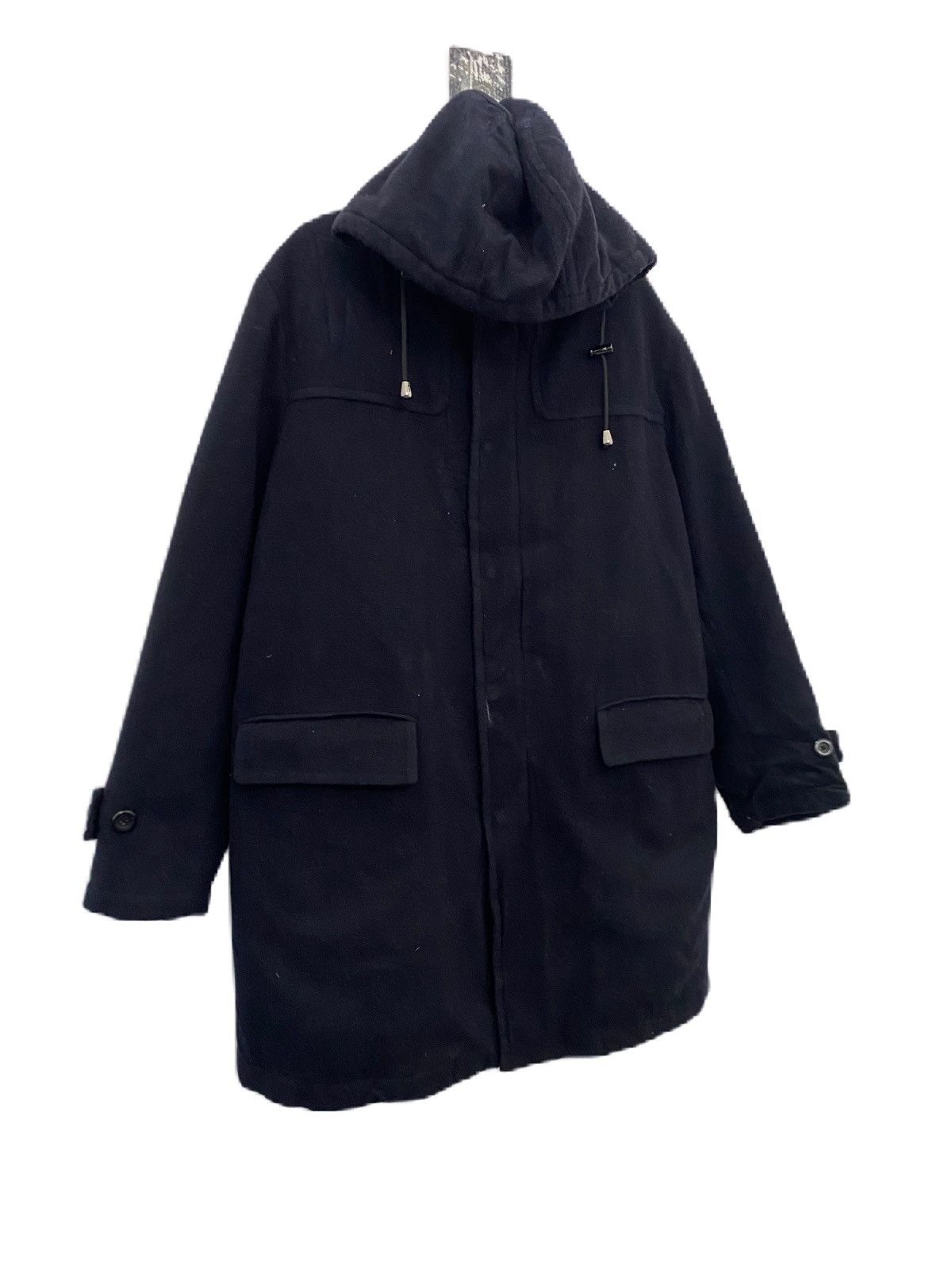 Undercover × Uniqlo UNIQLO LONG JACKET NAVY BLUE DESIGN WITH HOODIES WOOL JACKET Size US XL / EU 56 / 4 - 2 Thumbnail