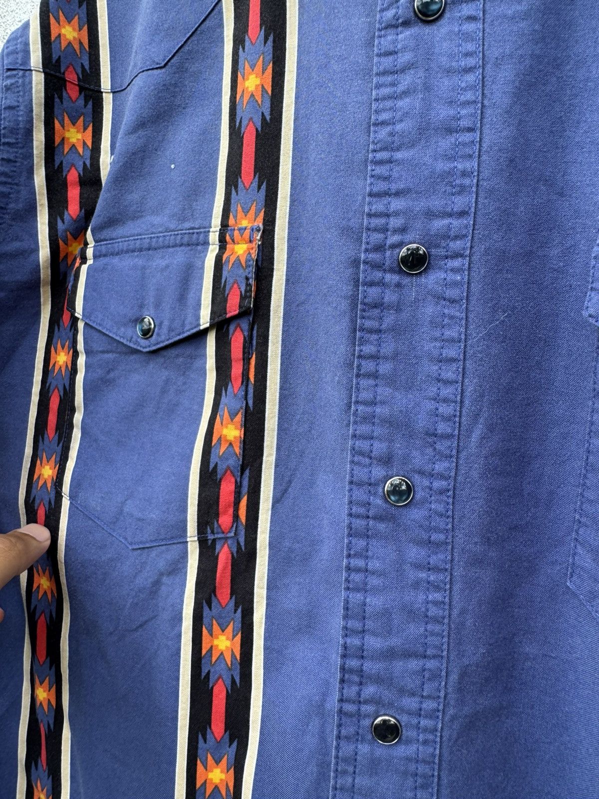 Wrangler Vintage 90s Wrangler Navajo Cowboy Button Up Shirt Size US L / EU 52-54 / 3 - 4 Thumbnail