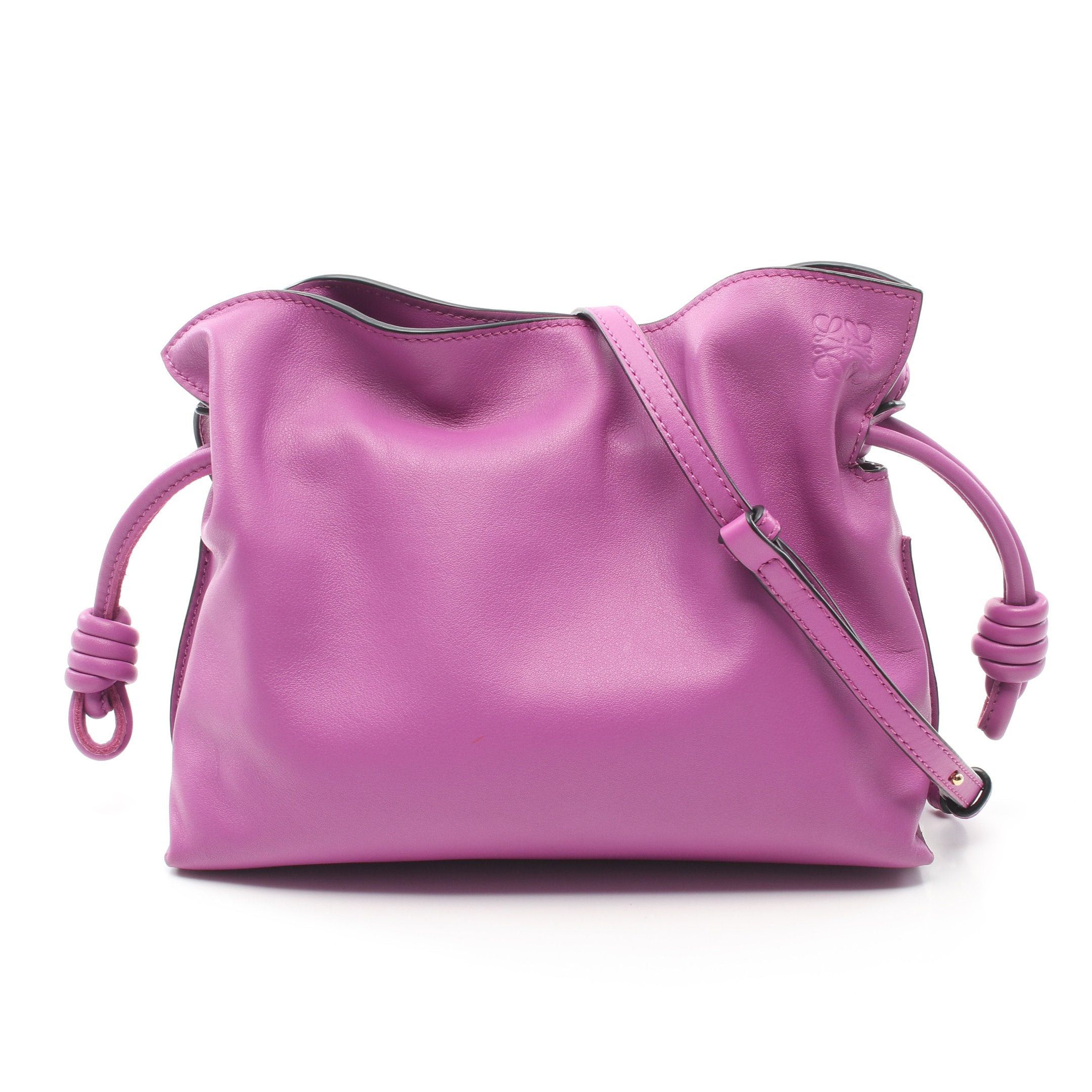 Loewe Loewe Flamenco Clutch Mini Shoulder Bag Leather Purple Size ONE SIZE - 1 Thumbnail