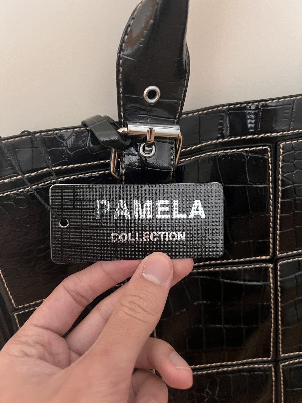 Pamela Love Pamela black croc leather bag Size ONE SIZE - 4 Thumbnail
