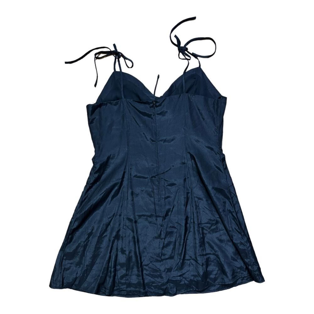 Designer Le Lis l NWT Satin Tie Mini Dress Size Large Size L / US 10 / IT 46 - 2 Thumbnail