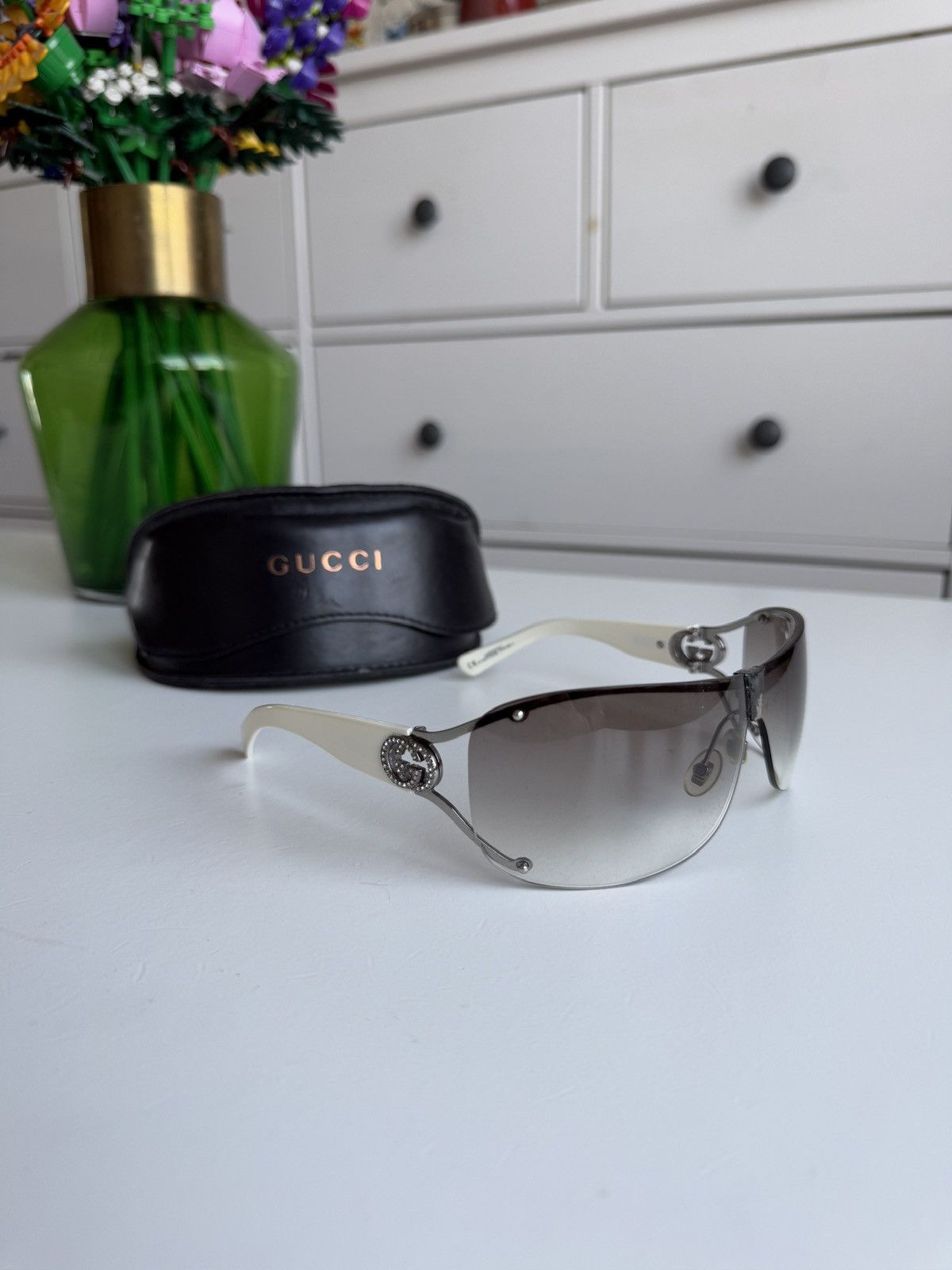 Vintage y2k Gucci 2807/S rimless sunglasses archive designer