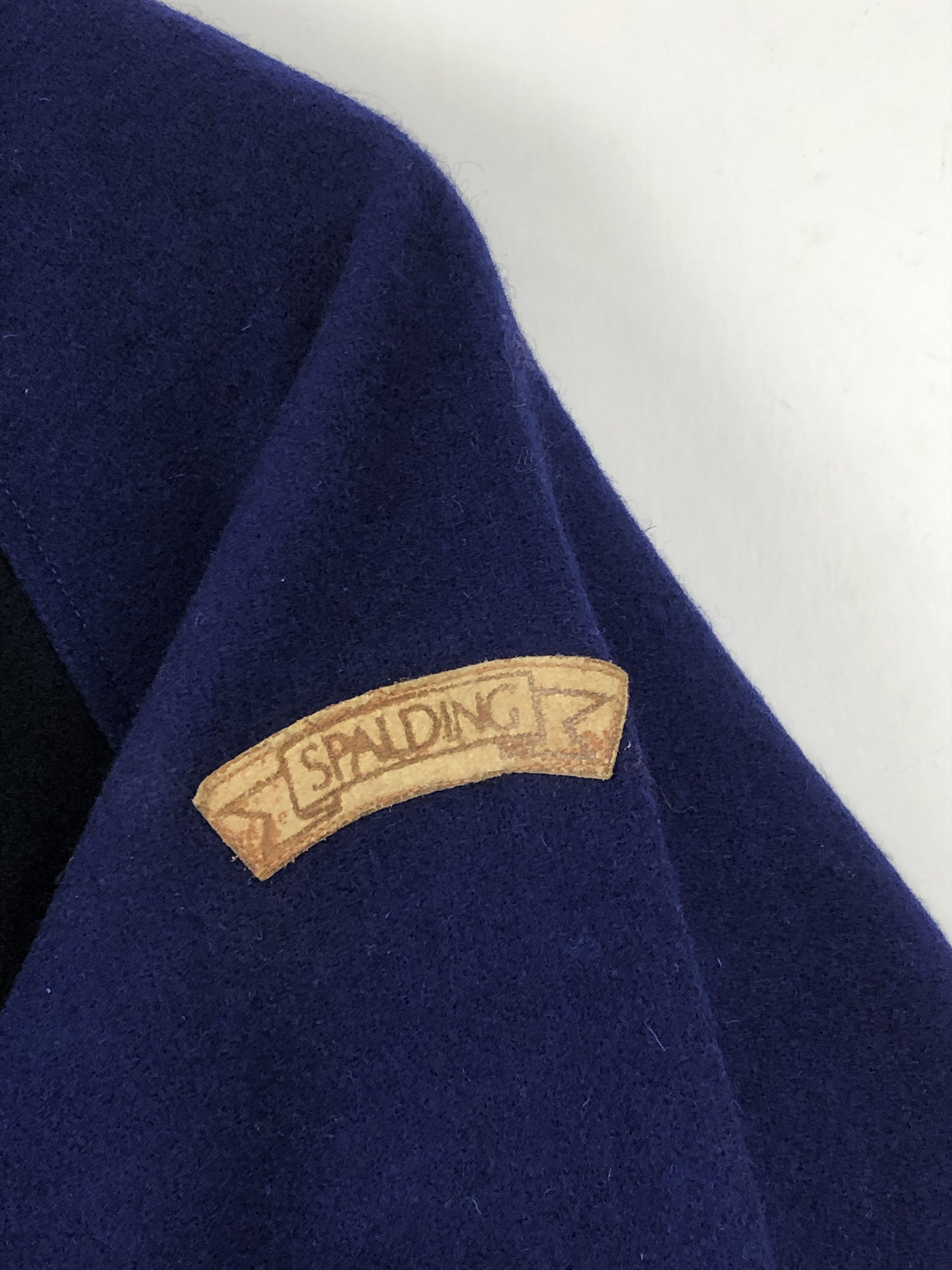 Spalding Vintage 90s Spalding Wool Varsity Jacket Blue V0368 Size US S / EU 44-46 / 1 - 7 Thumbnail