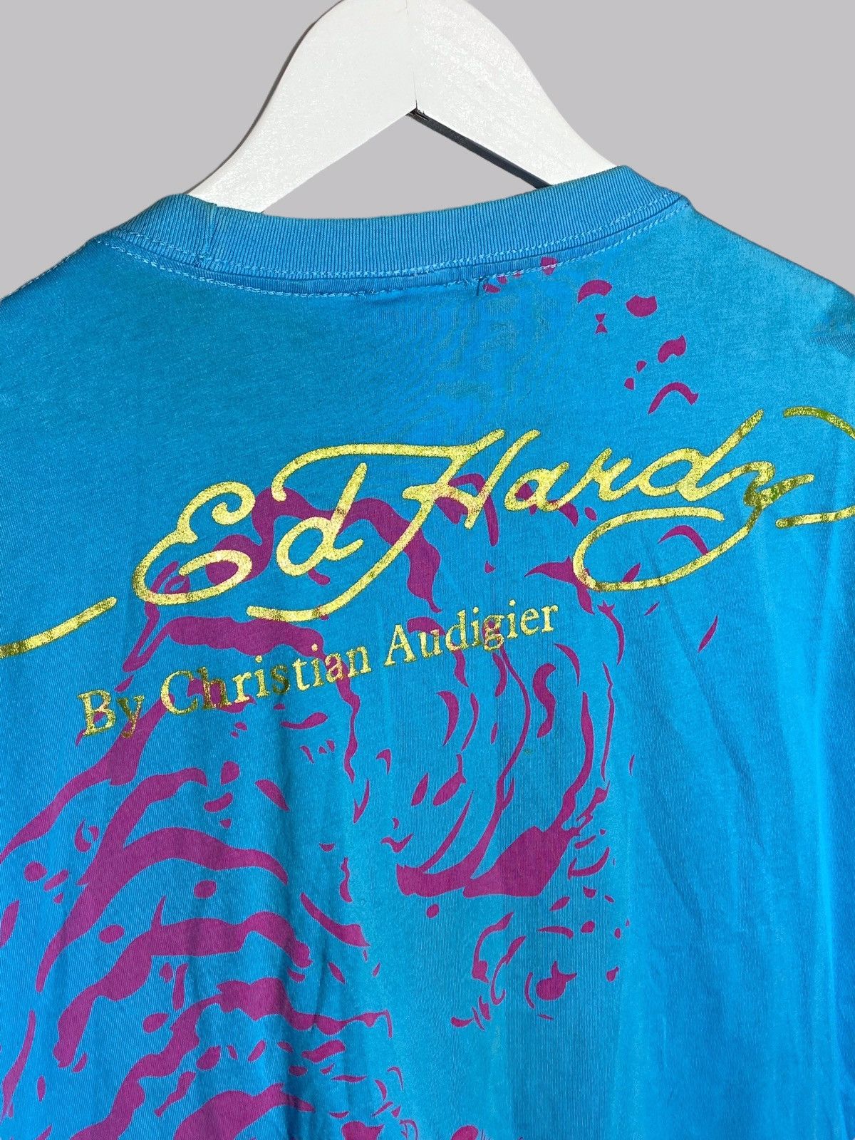 Japanese Brand × Vintage Vintage Ed Hardy Christian Audigier Overprint Y2k T-shirt Size US L / EU 52-54 / 3 - 14 Thumbnail
