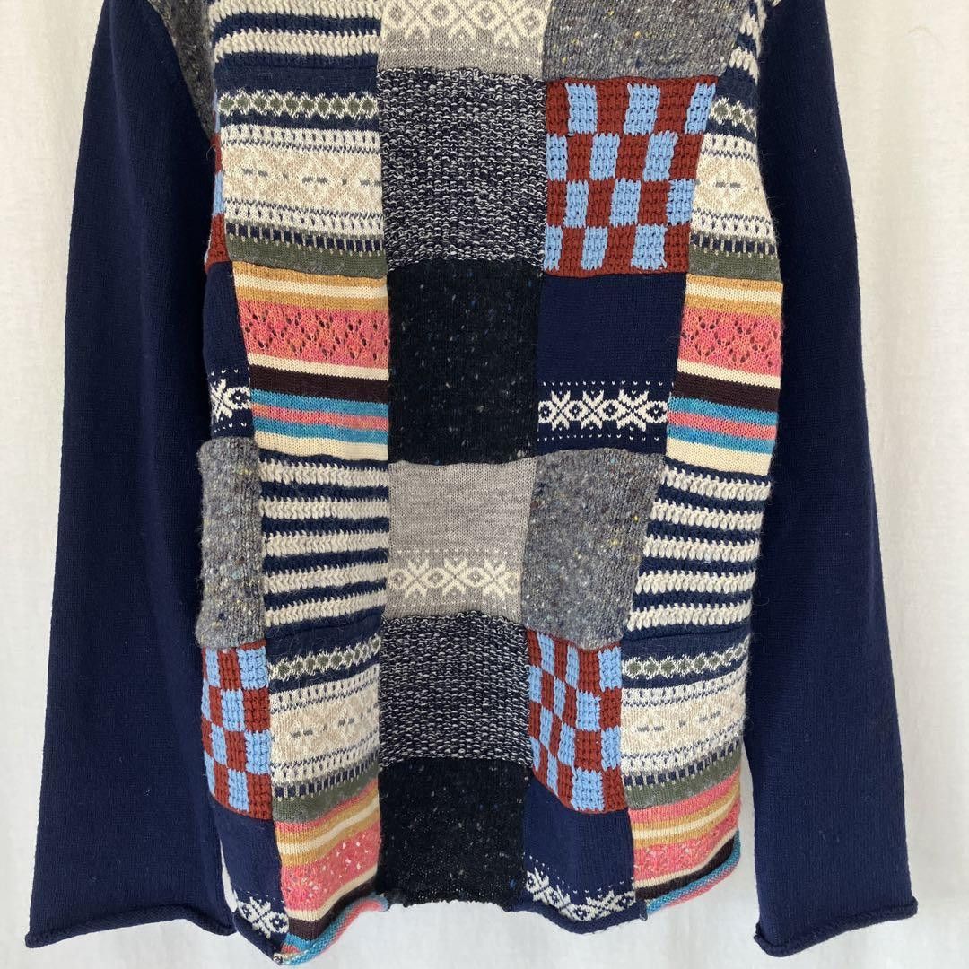 Comme des Garcons × Comme des Garcons SHIRT Crochet Patchwork Knit Sweater Size US L / EU 52-54 / 3 - 3 Thumbnail